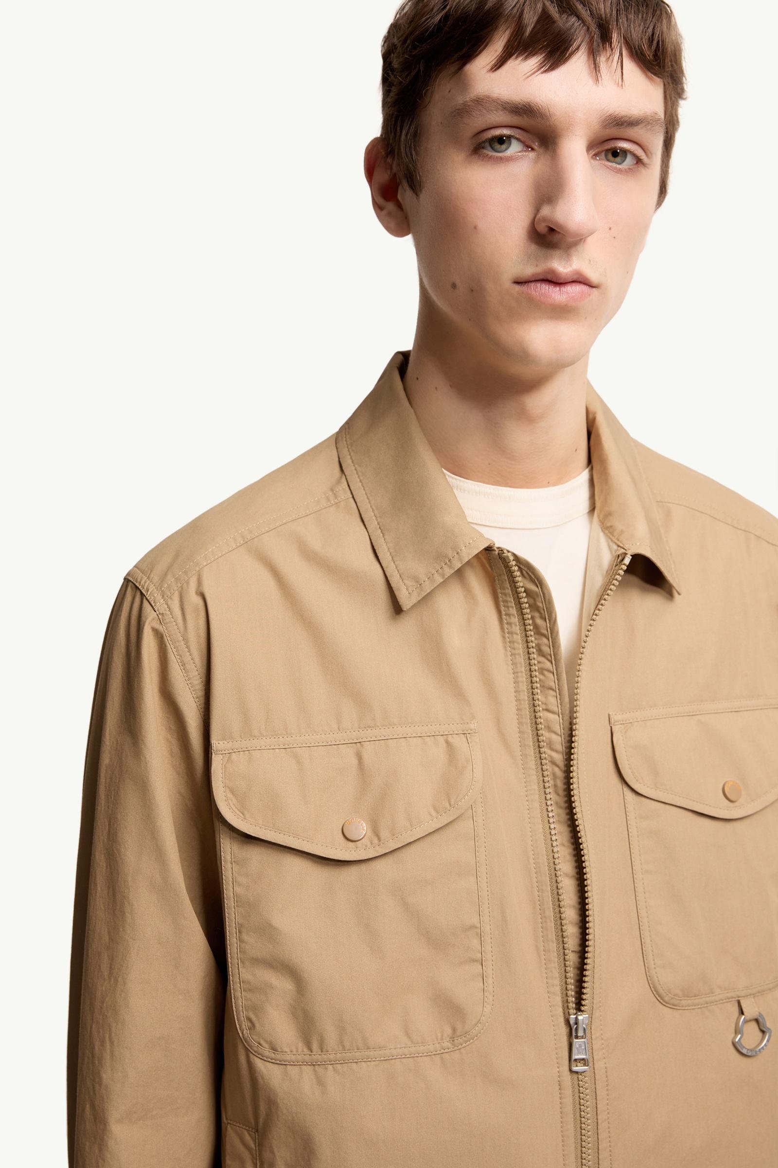 Cotton Poplin Long Sleeve Zip-Up Shirt Jacket - 图片 6