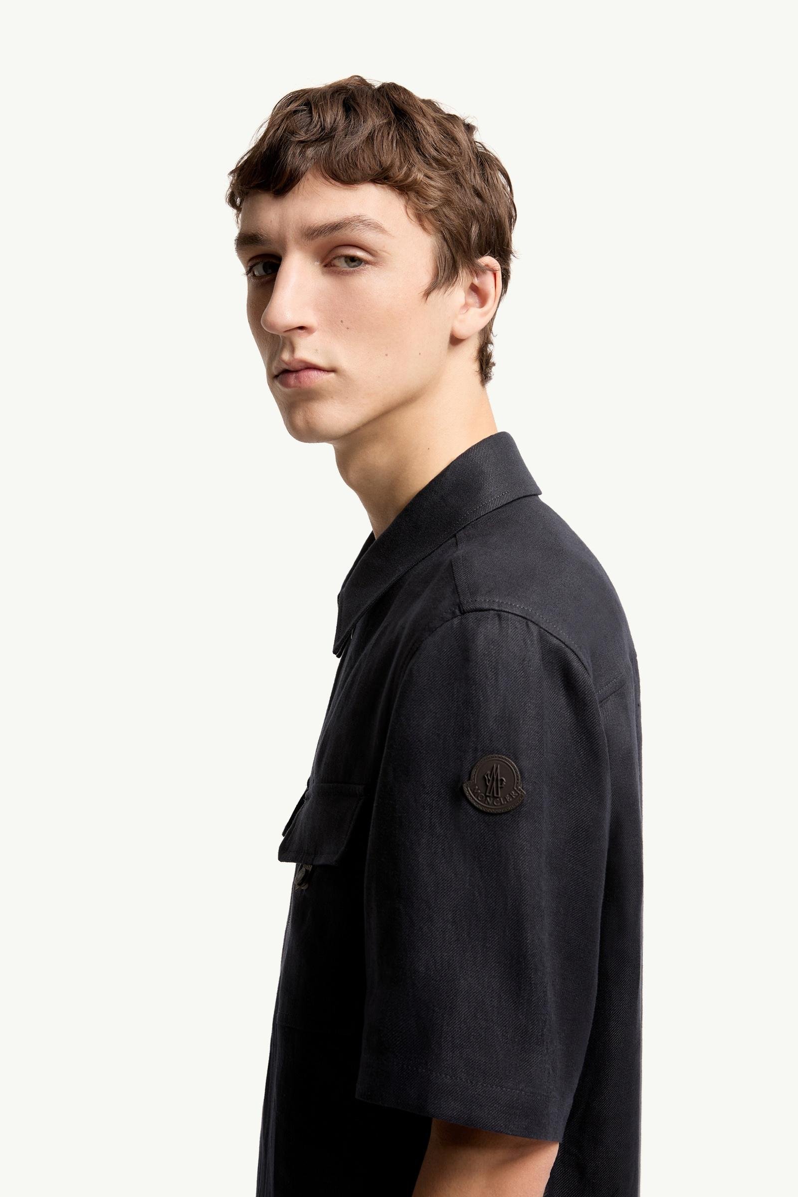 Alternative view of Linen Twill Short Sleeve Zip-Up Shirt
