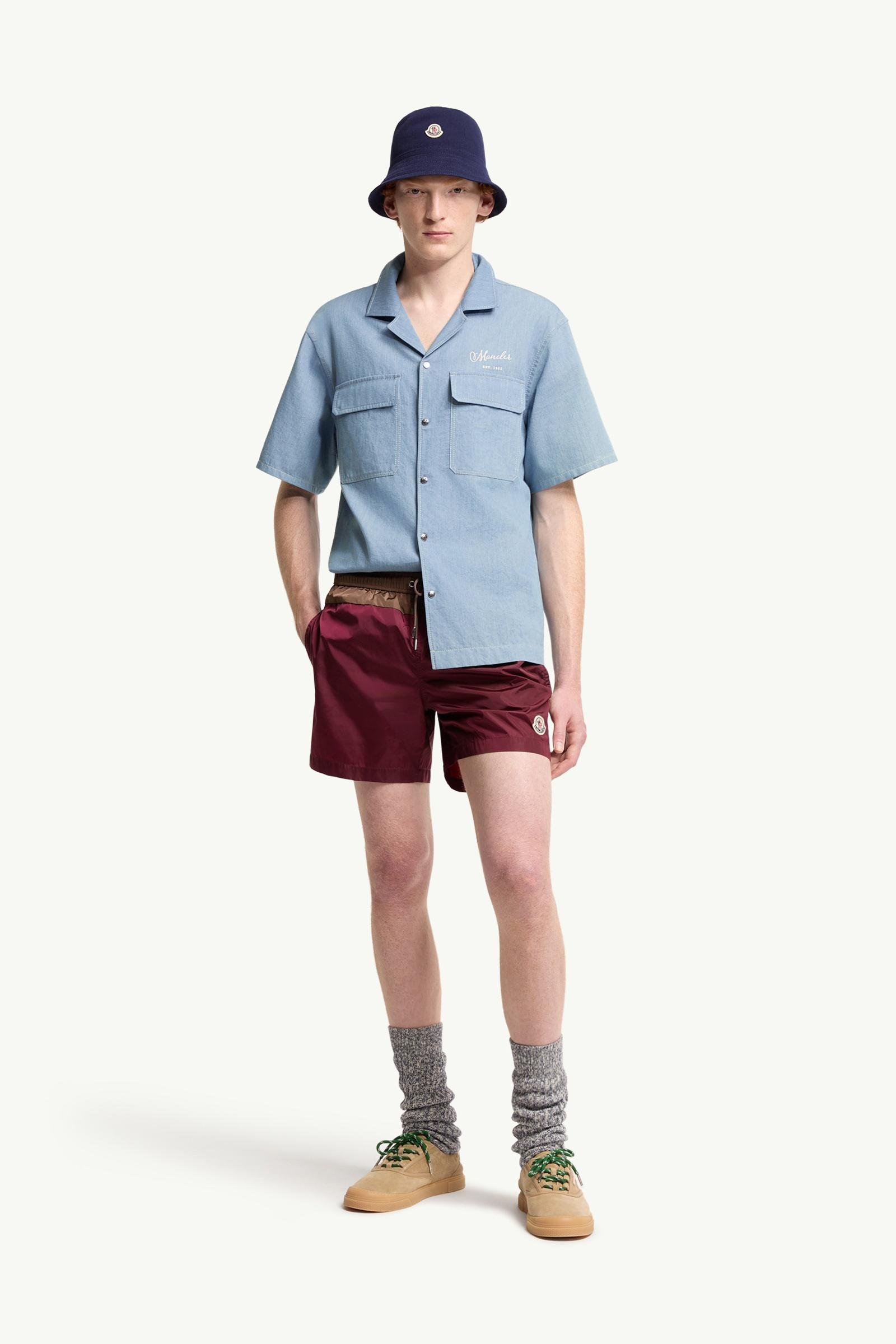 Embroidered Logo Denim Shirt