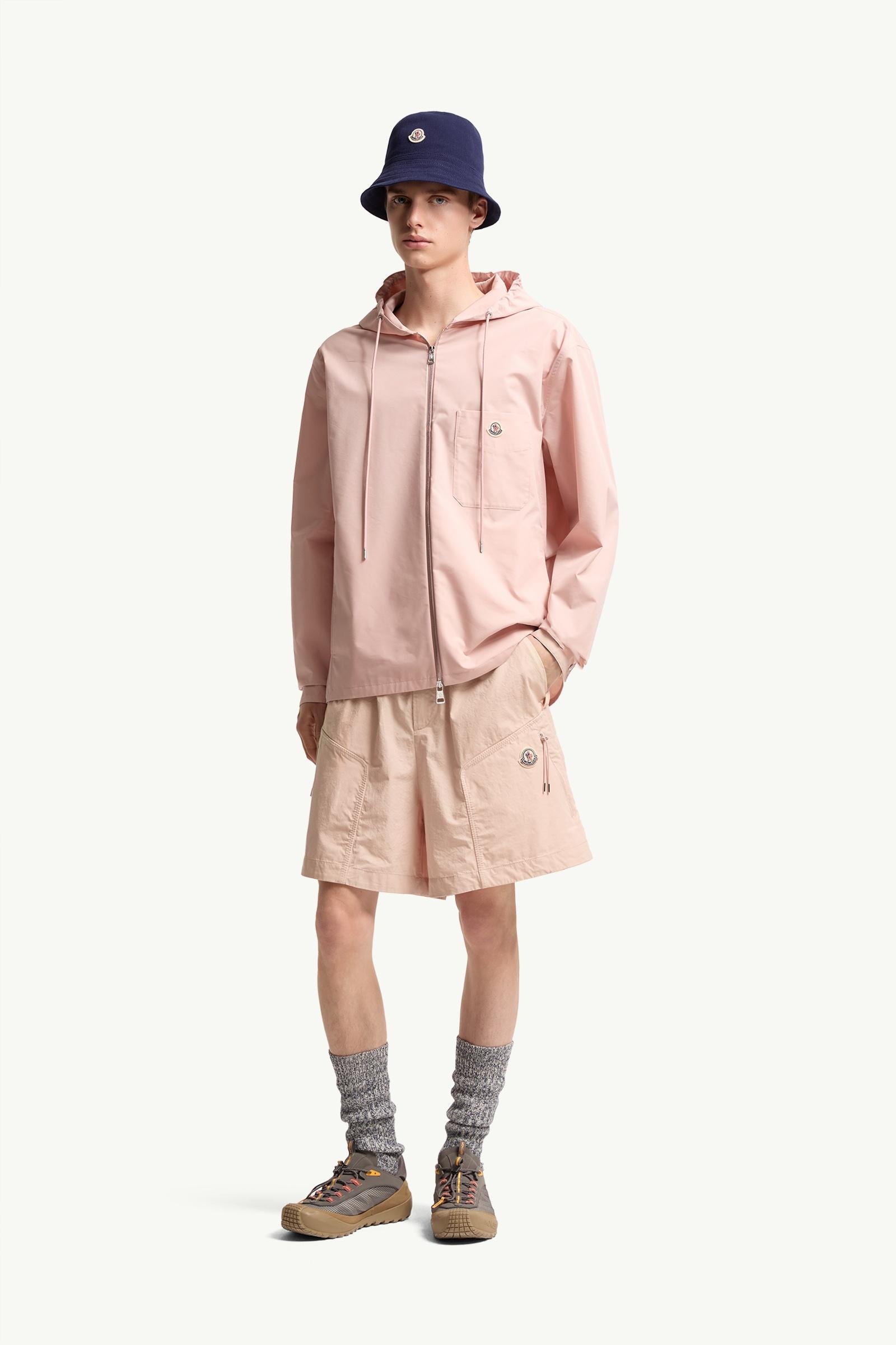 Cotton Blend Poplin Hooded Jacket