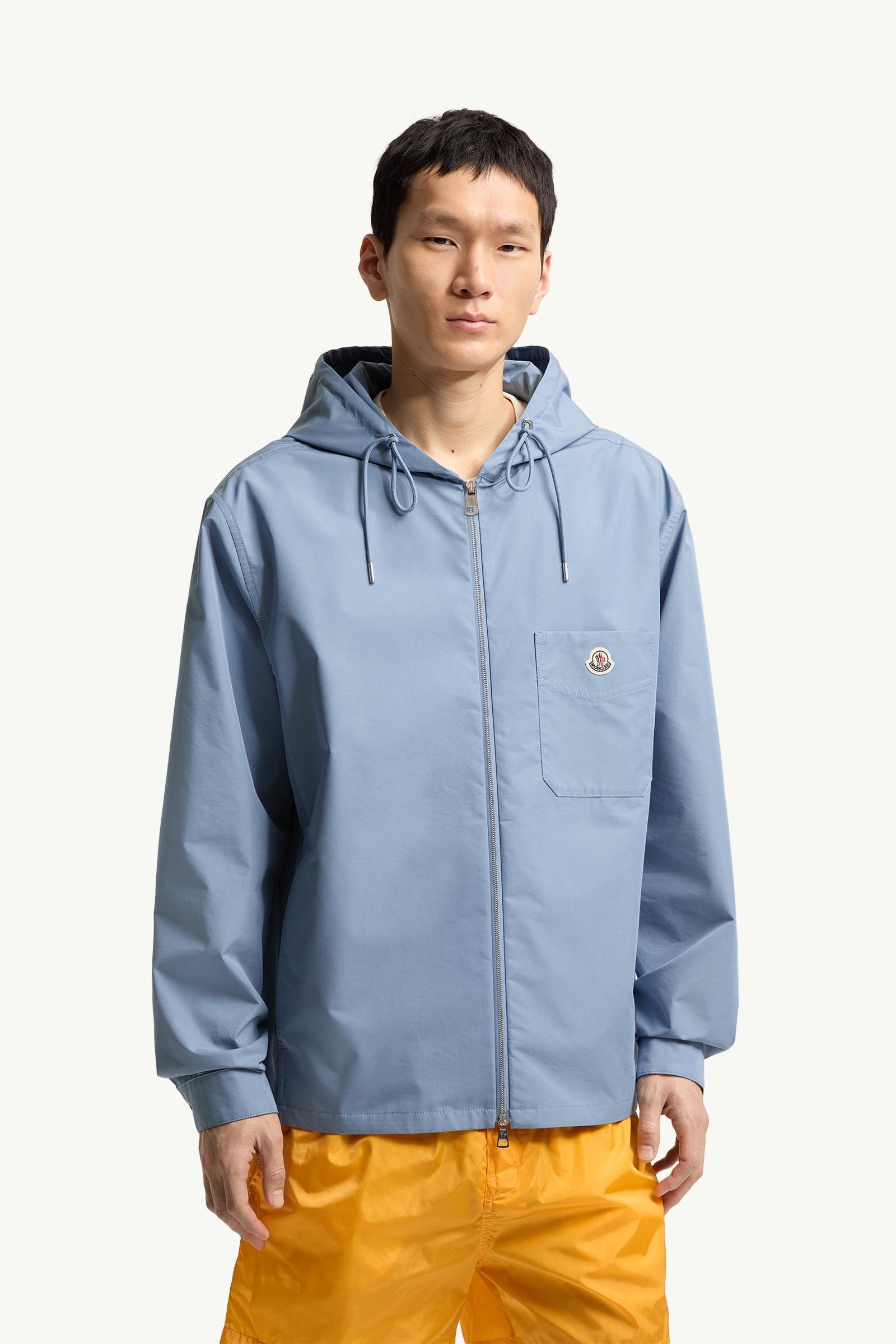 Cotton Blend Poplin Hooded Shirt Jacket - 图片 4