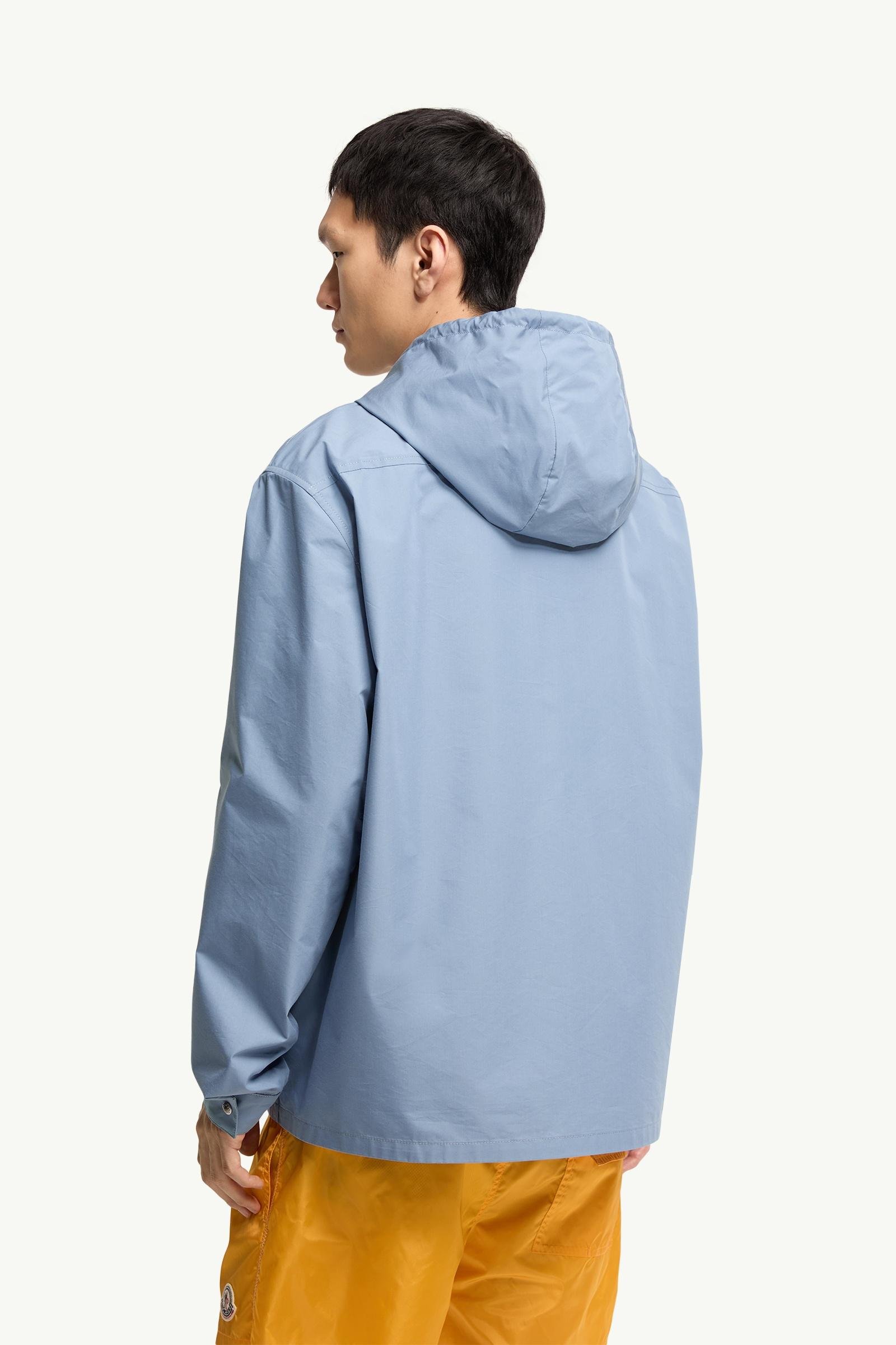 Cotton Blend Poplin Hooded Shirt Jacket - 图片 5