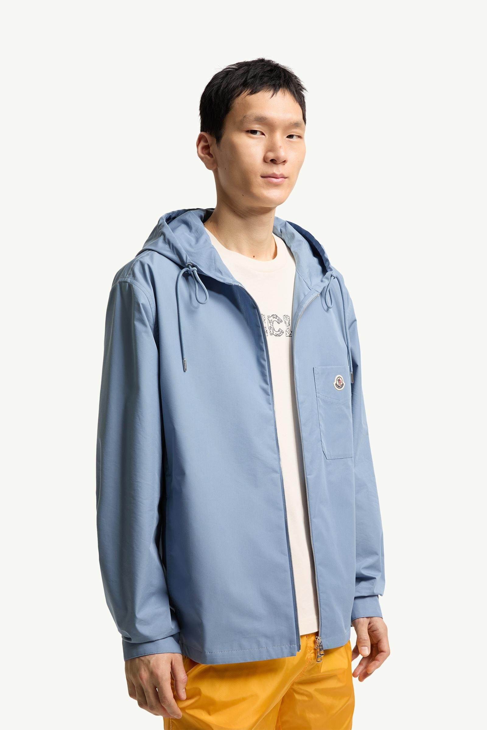 Cotton Blend Poplin Hooded Shirt Jacket - 图片 6