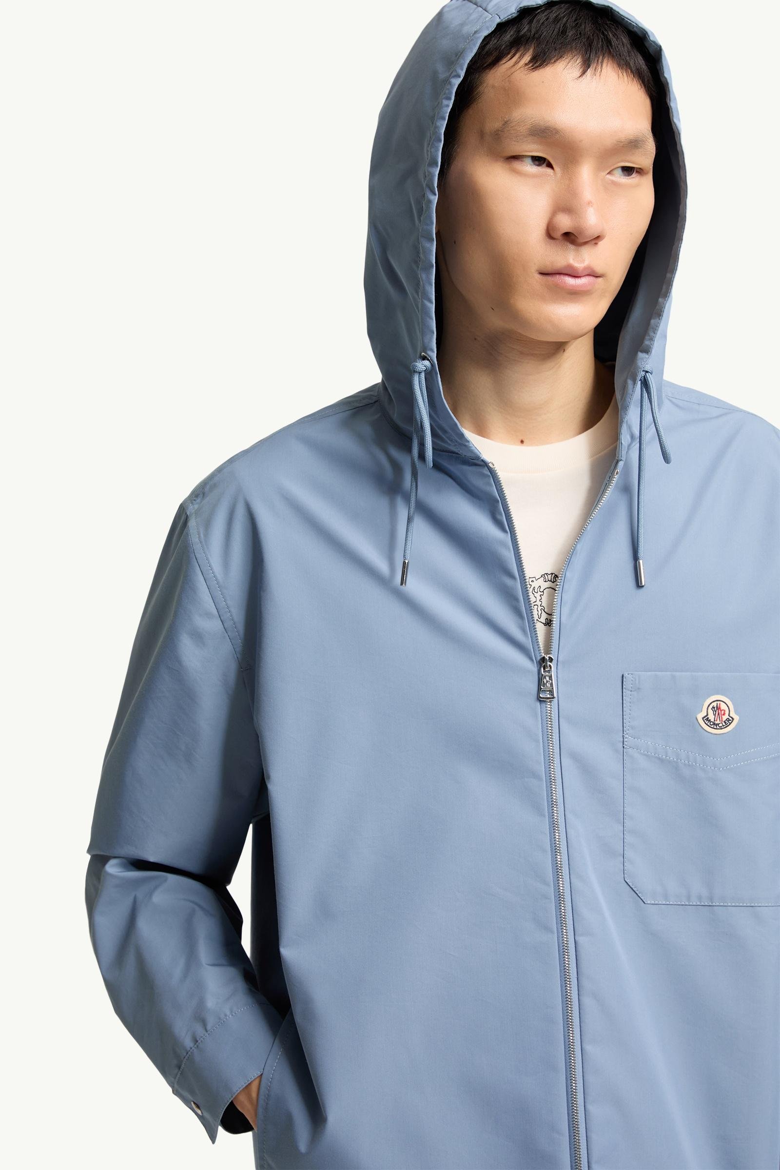 Cotton Blend Poplin Hooded Shirt Jacket - 图片 7