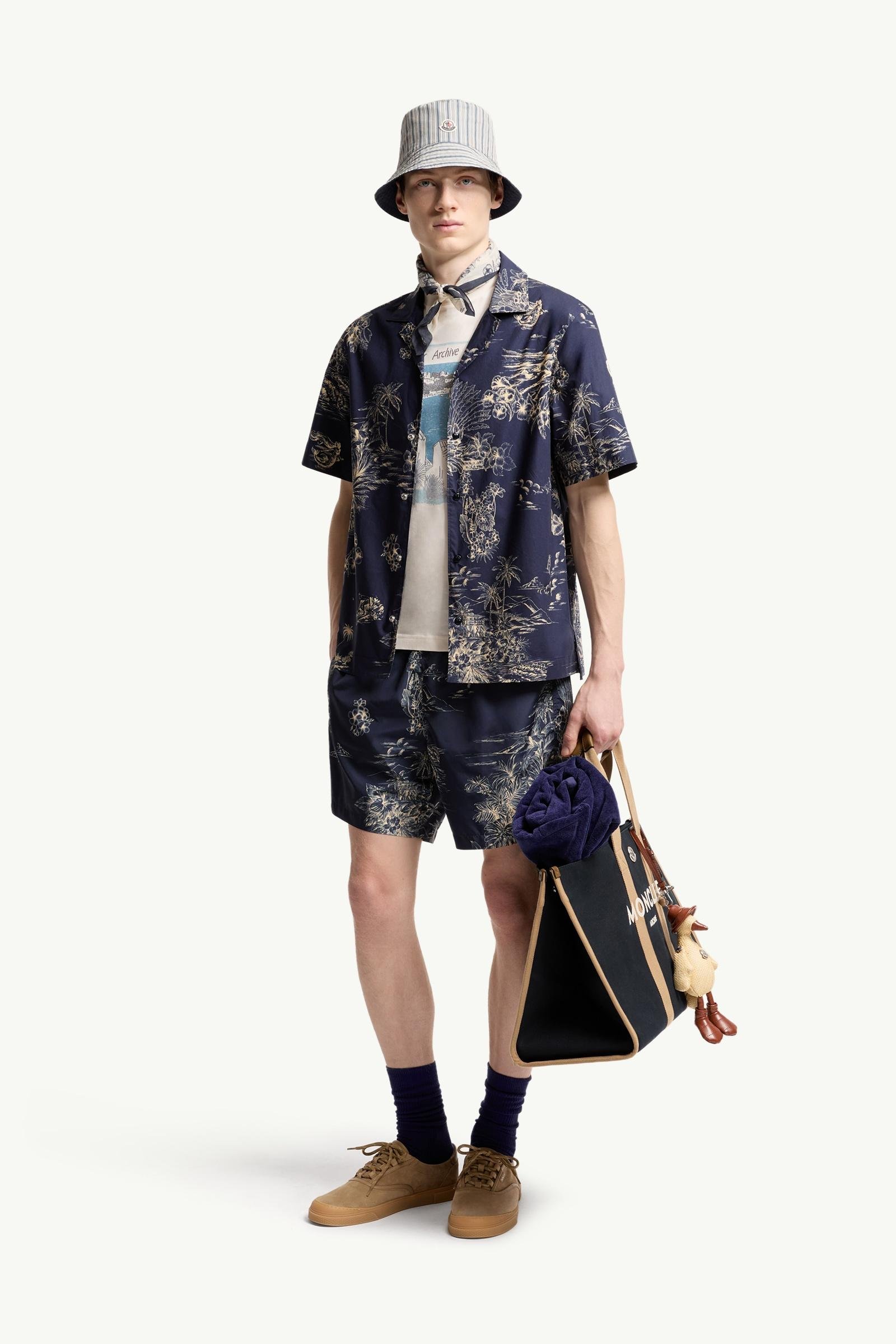 Floral Print Short Sleeve Cotton Shirt