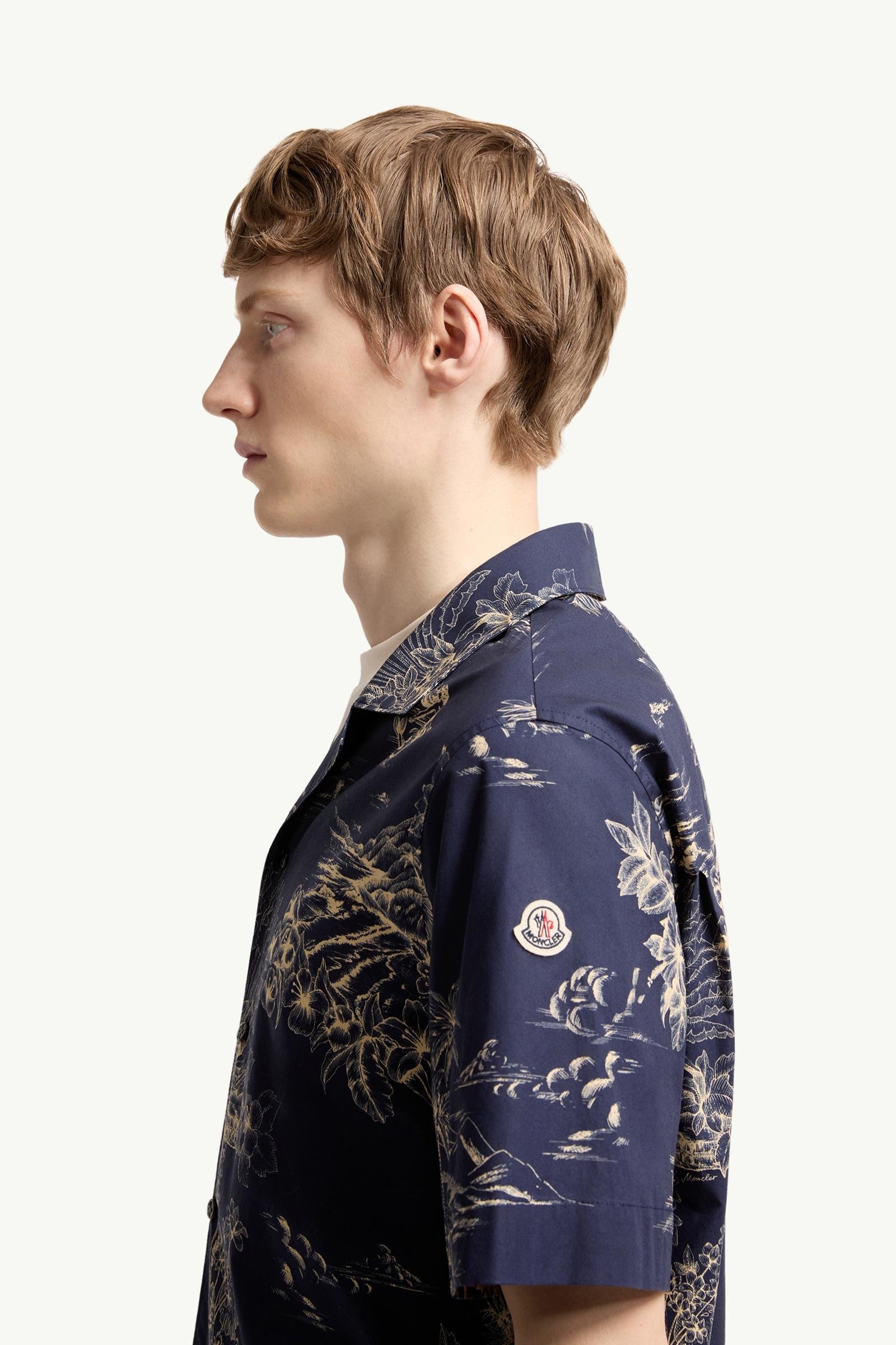 Alternative view of Floral Print Short Sleeve Cotton Shirt