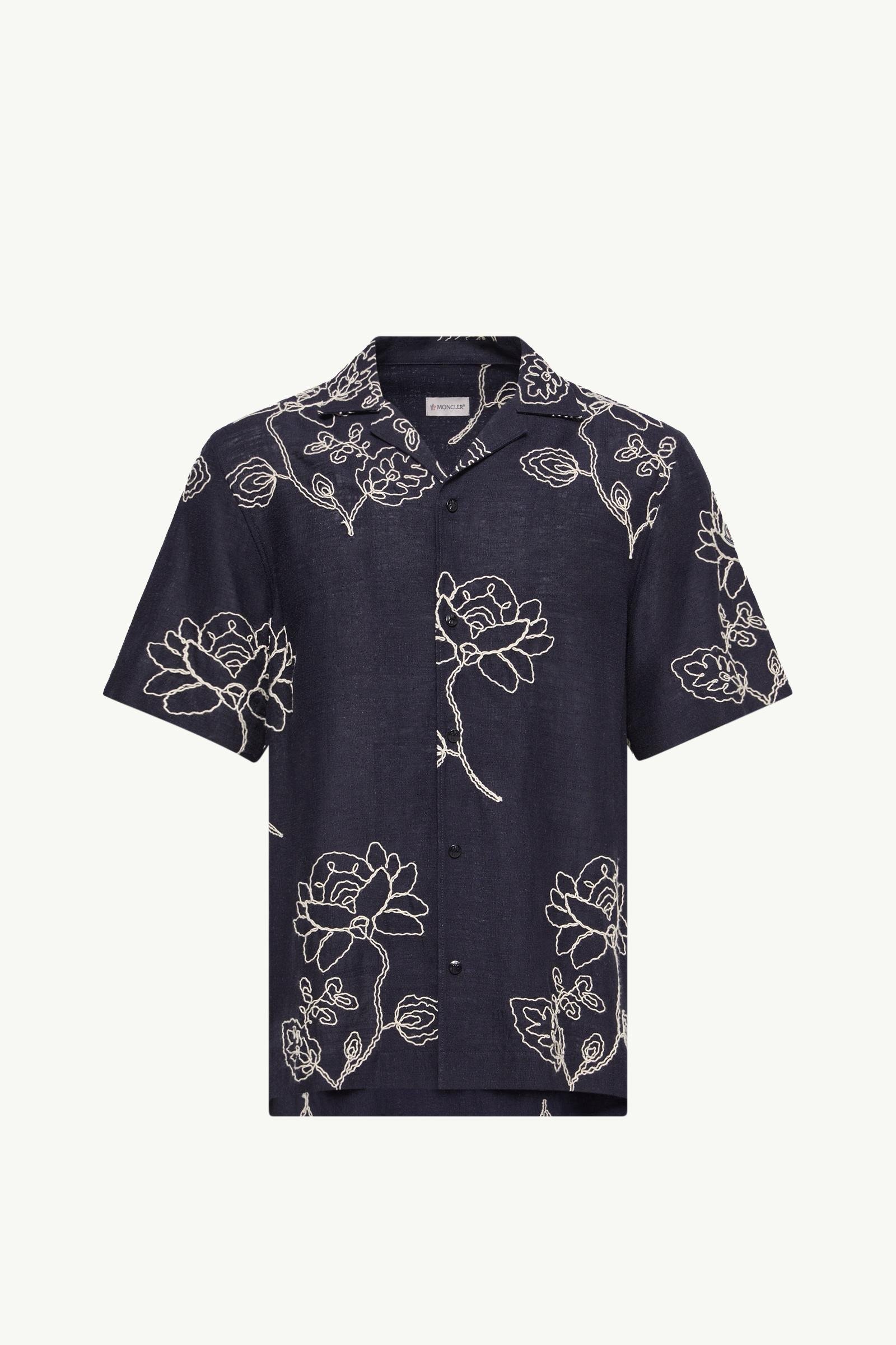 Embroidered Linen Blend Shirt - 图片 3