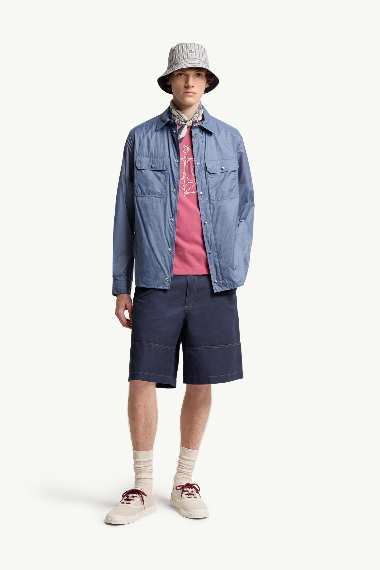 Logo Patch Long Sleeve Shirt Jacket