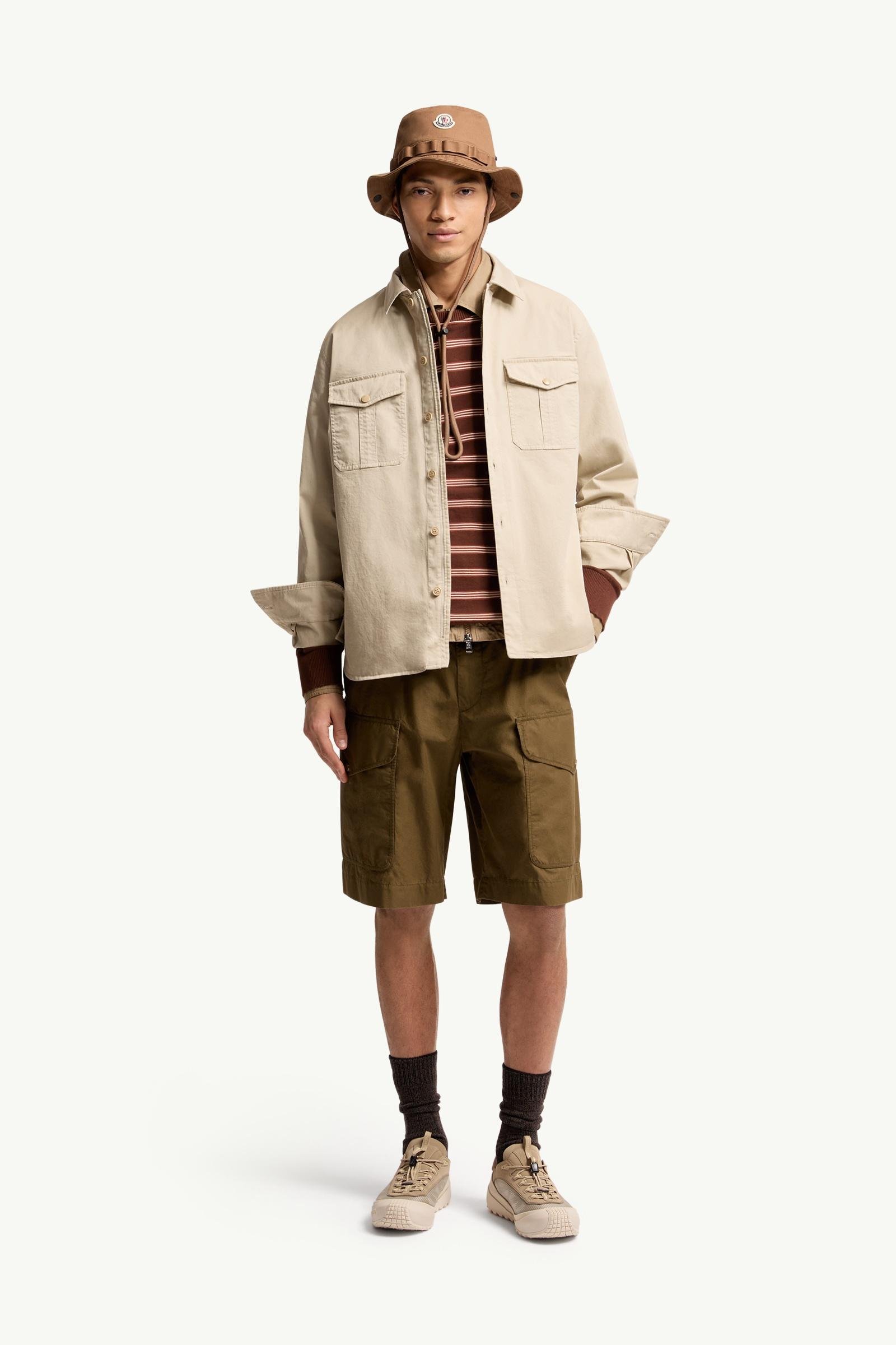 Cotton Blend Gabardine Long Sleeve Shirt