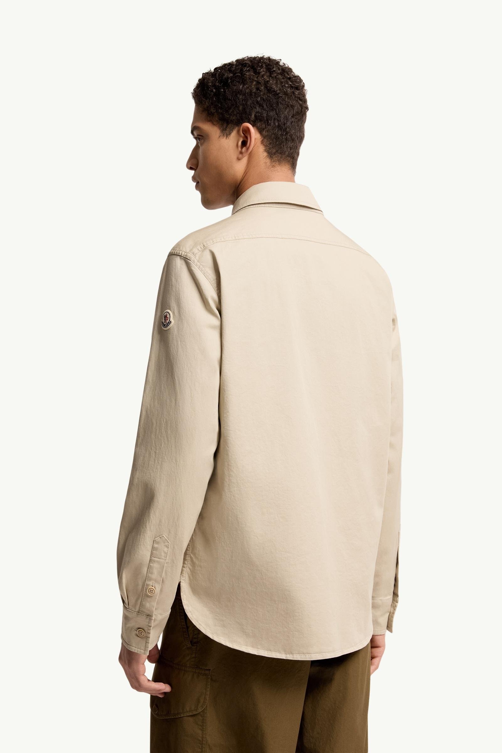 Cotton Blend Gabardine Long Sleeve Shirt - 图片 5