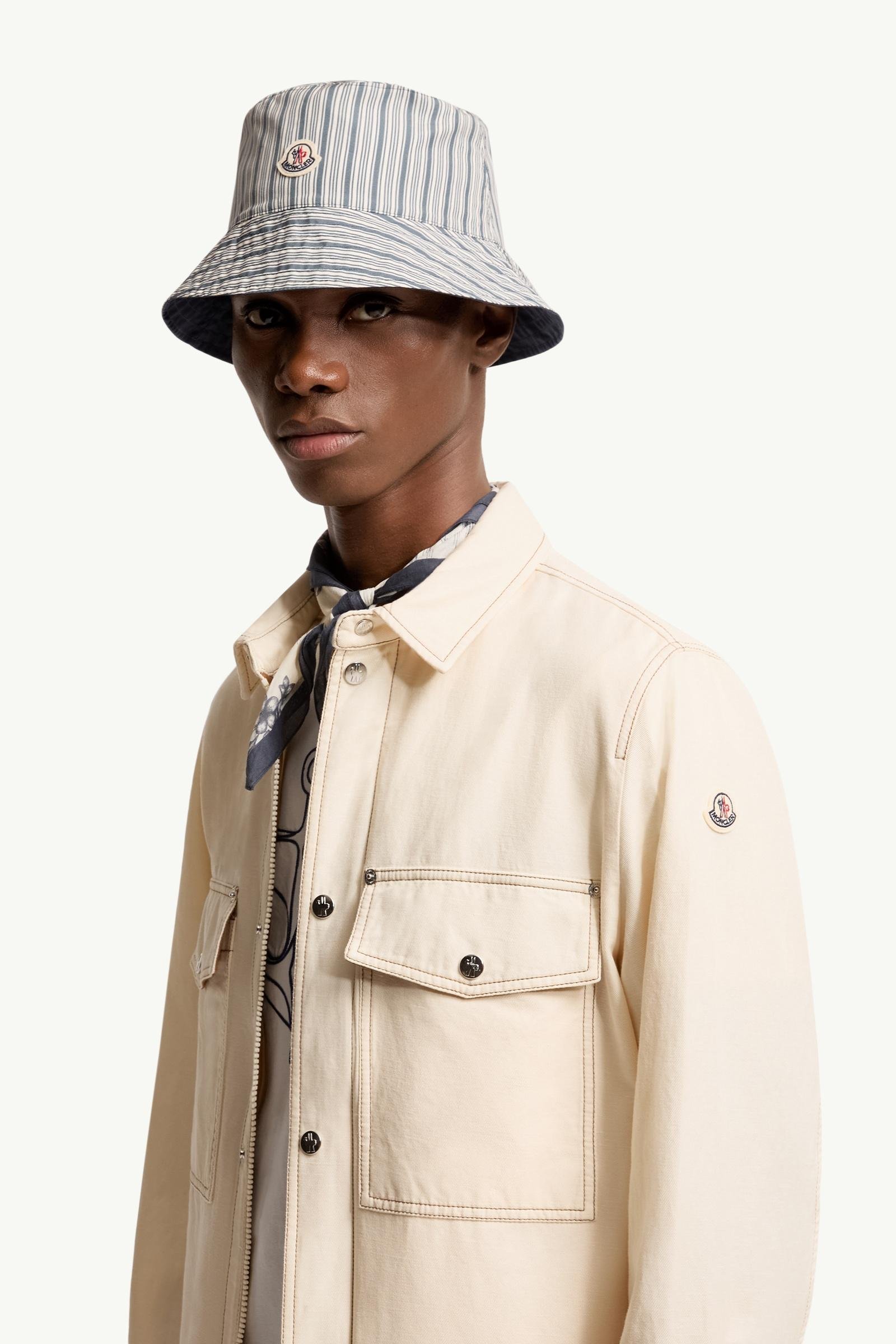 Alternative view of Reversible Striped Cotton Bucket hat