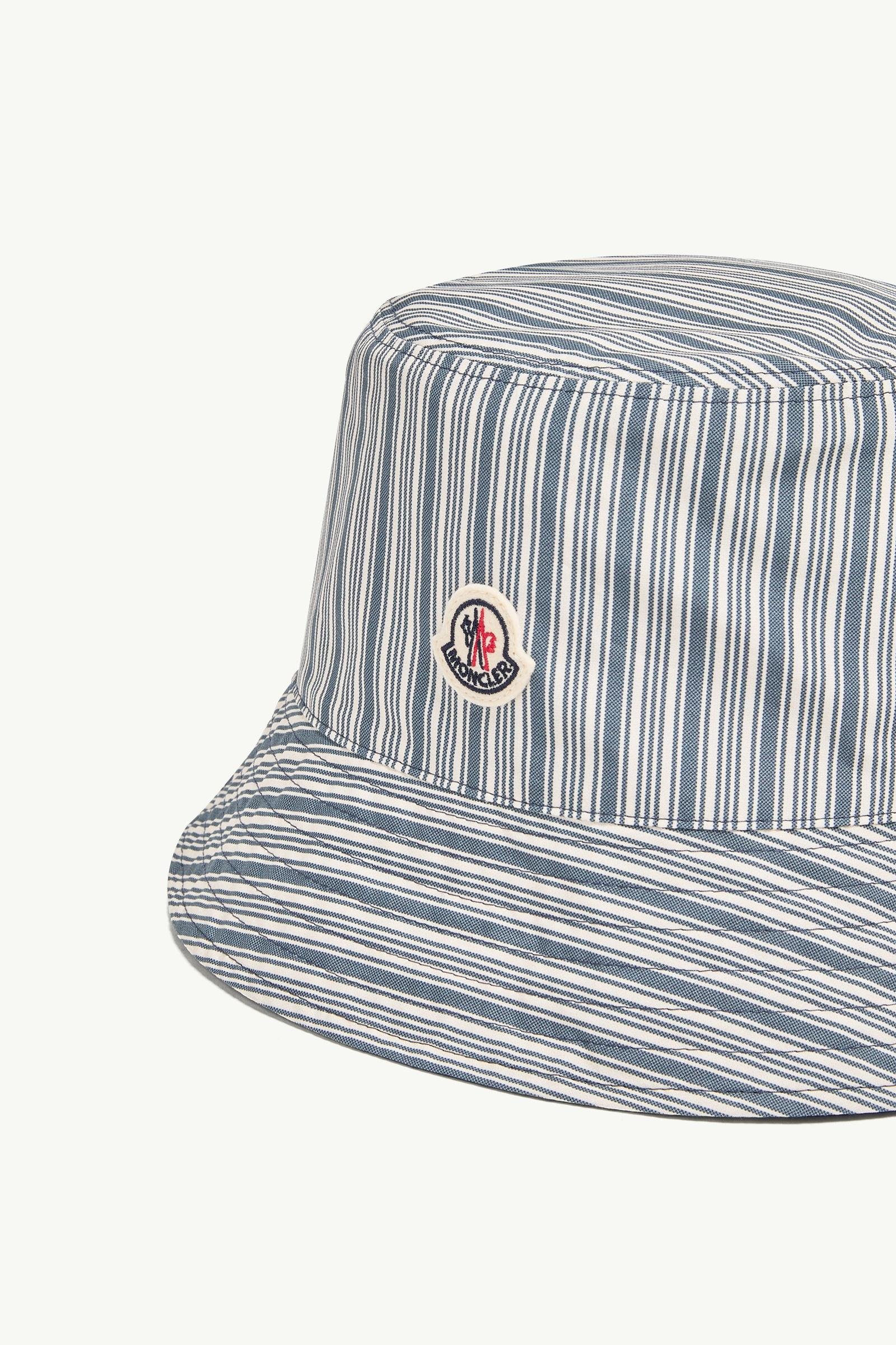 Reversible Striped Cotton Bucket hat - 图片 3