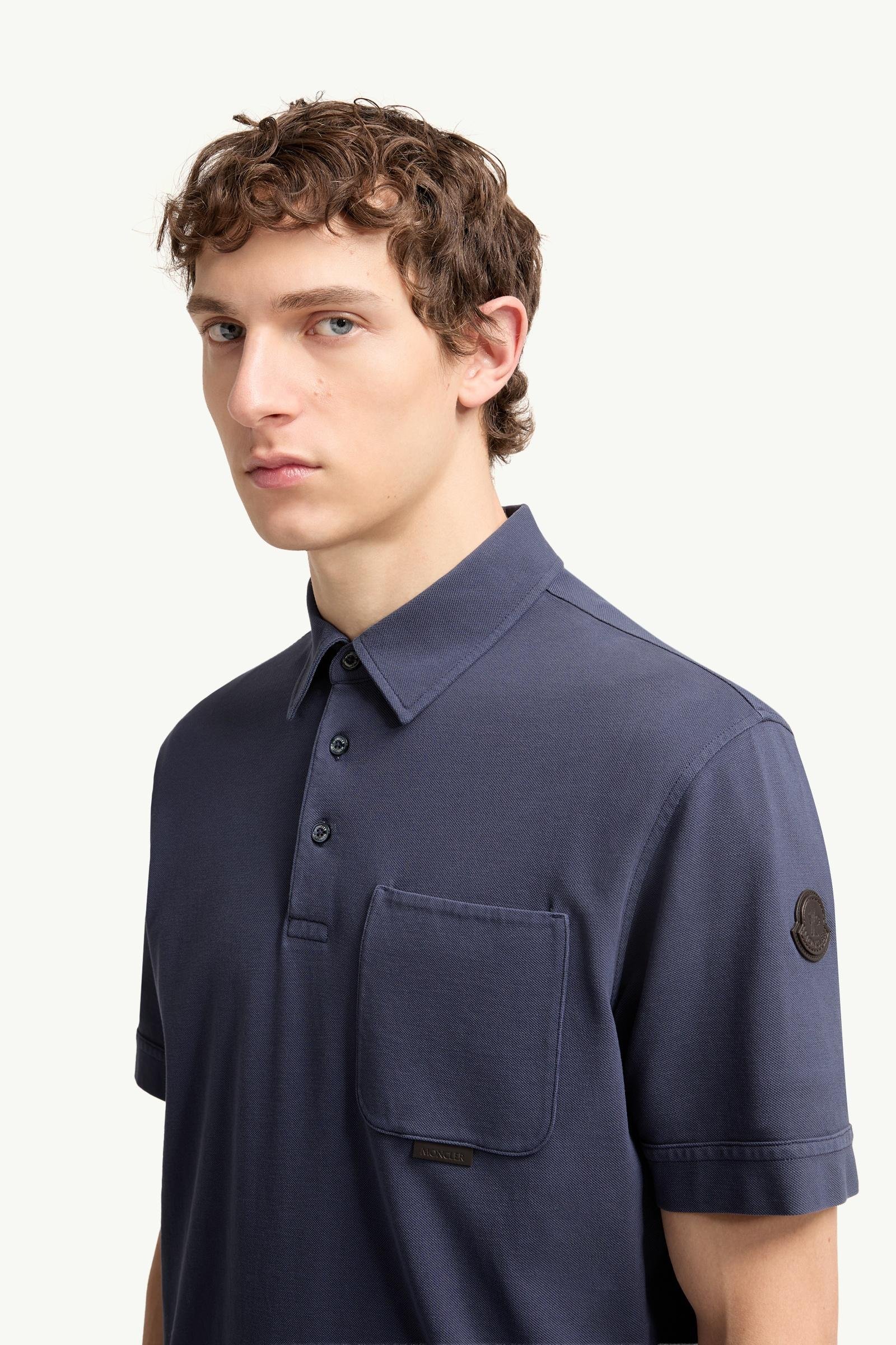 Alternative view of Leather Logo Cotton Piquet Polo Shirt