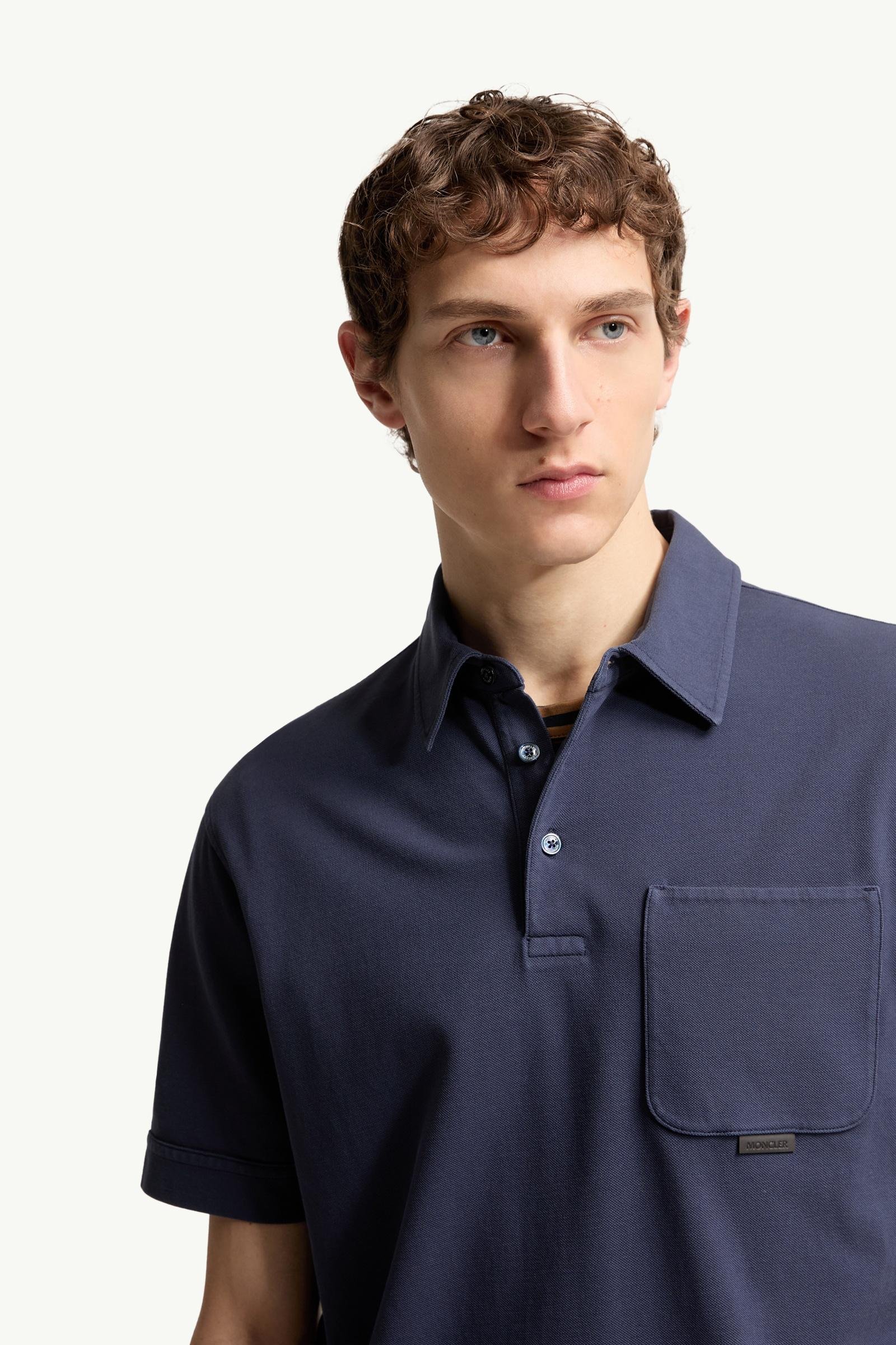 Leather Logo Cotton Piquet Polo Shirt - 图片 6