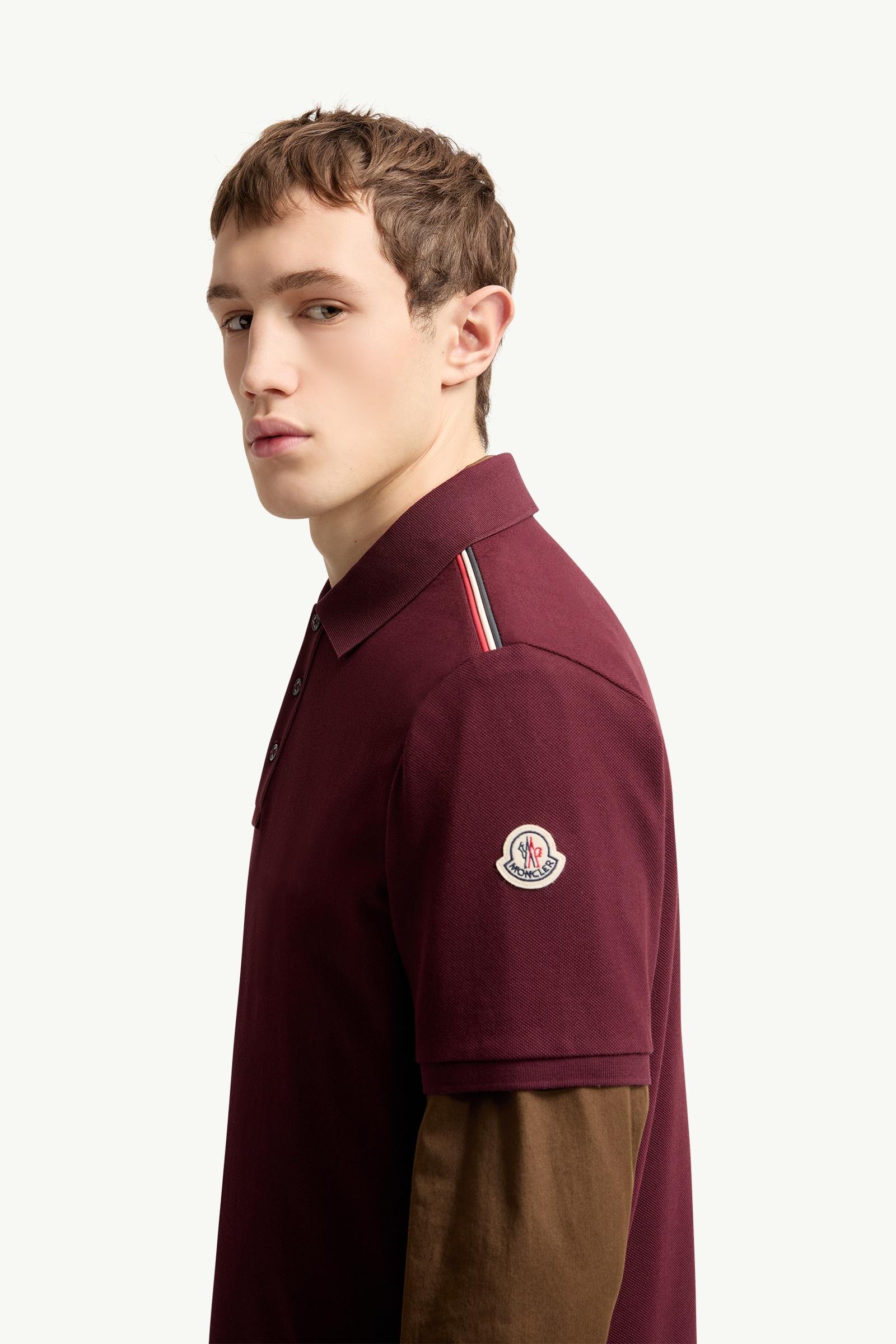 Alternative view of Tricolor-Trimmed Cotton Piquet Polo Shirt