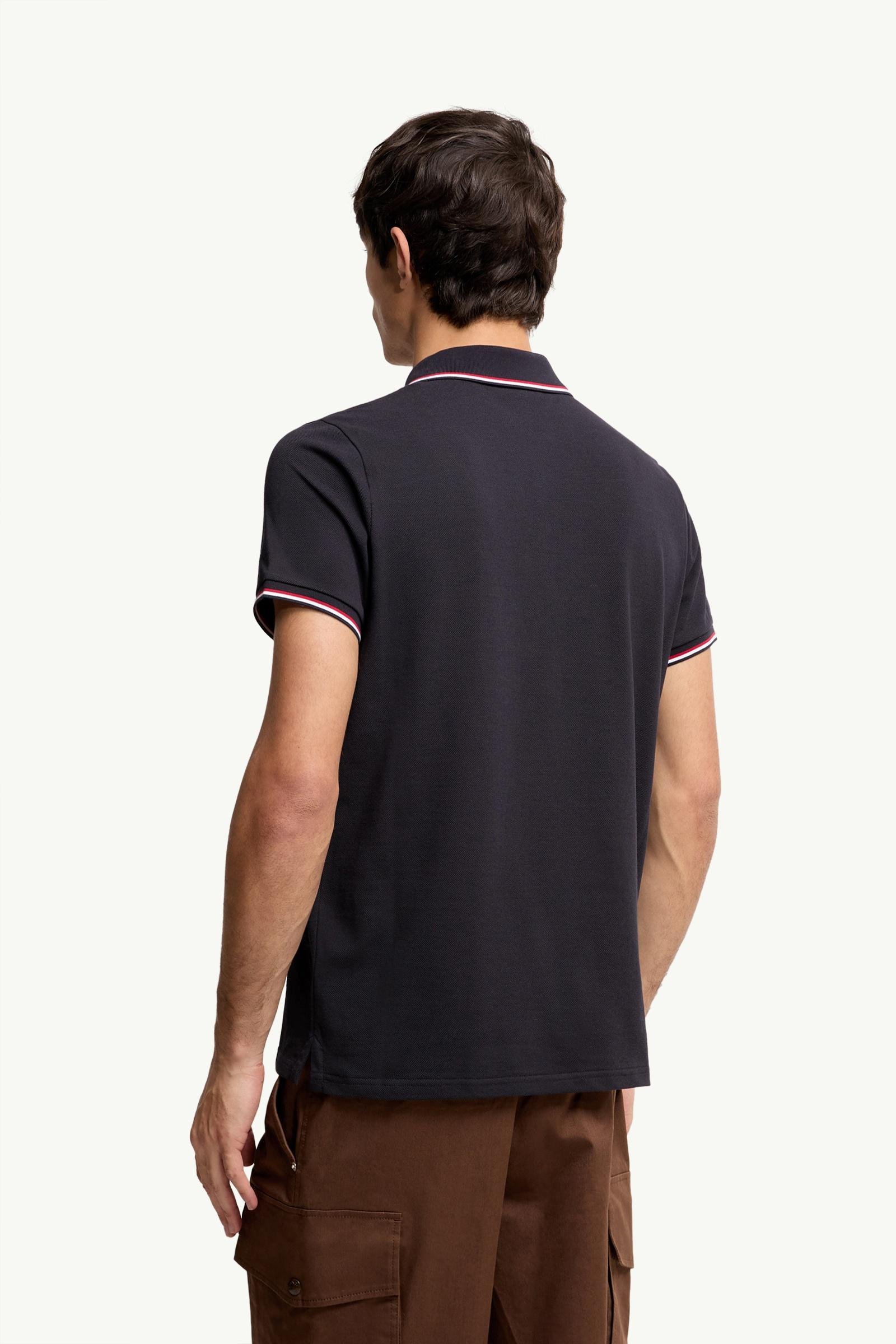 Tricolour-Trimmed Cotton Piquet Polo Shirt - 图片 5