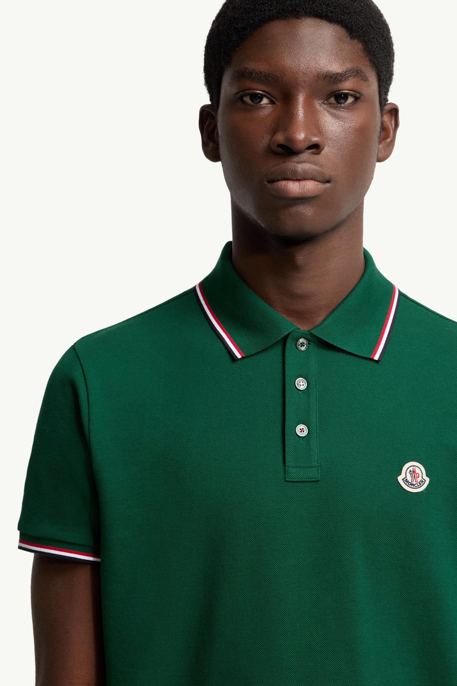 Tricolour-Trimmed Cotton Piquet Polo Shirt - 图片 6