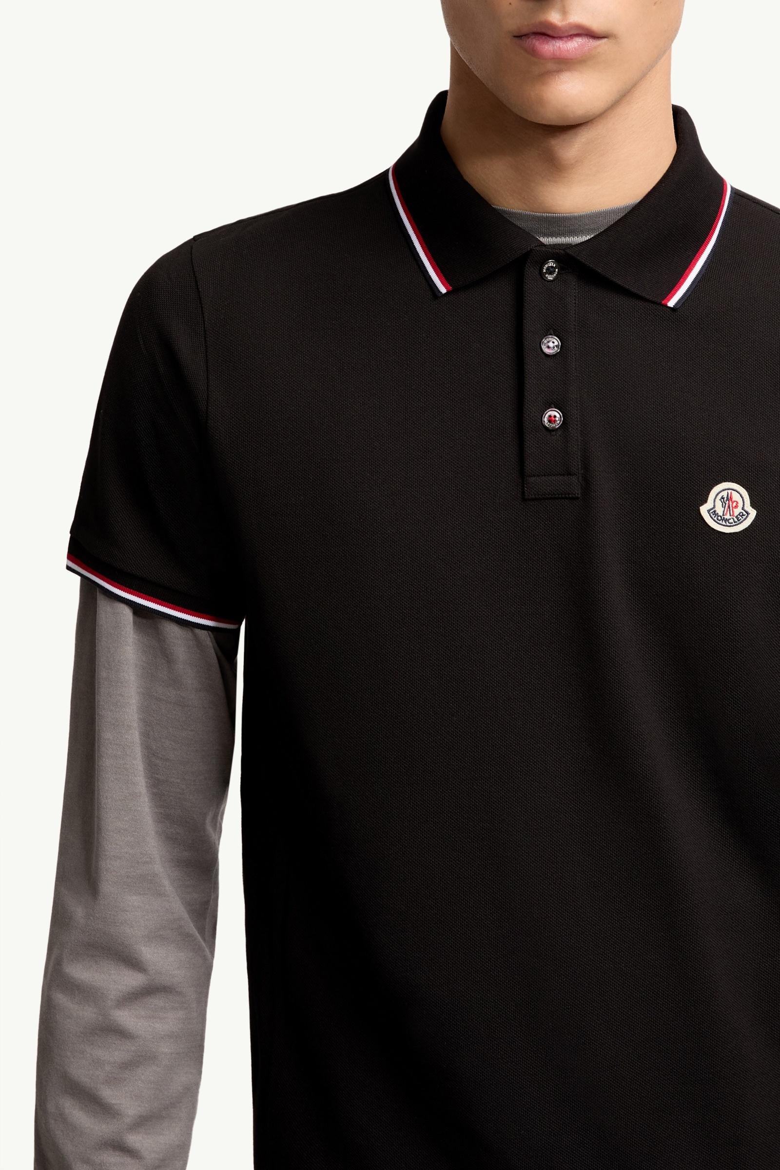 Tricolour-Trimmed Cotton Piquet Polo Shirt - 图片 6