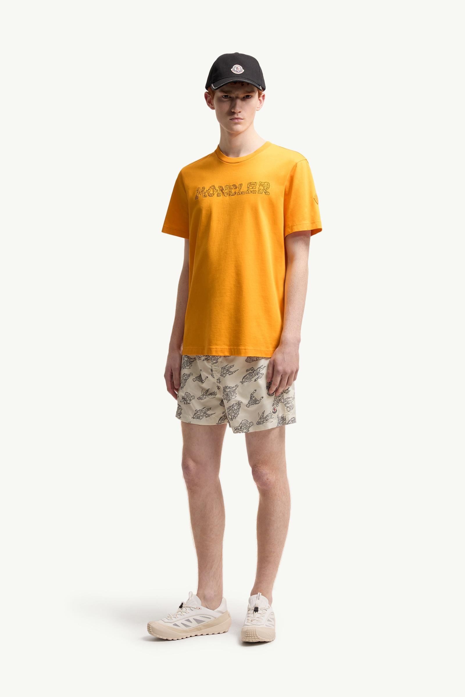 Space Embroidered Logo Cotton T-Shirt