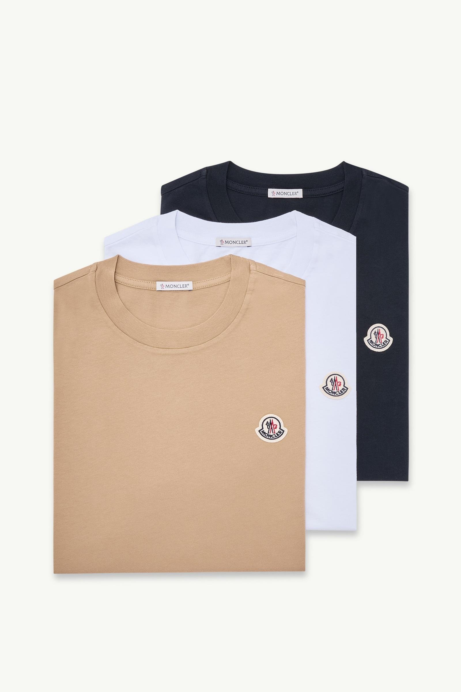 Logo Patch Cotton T-Shirt (Pack of Three) - 图片 3