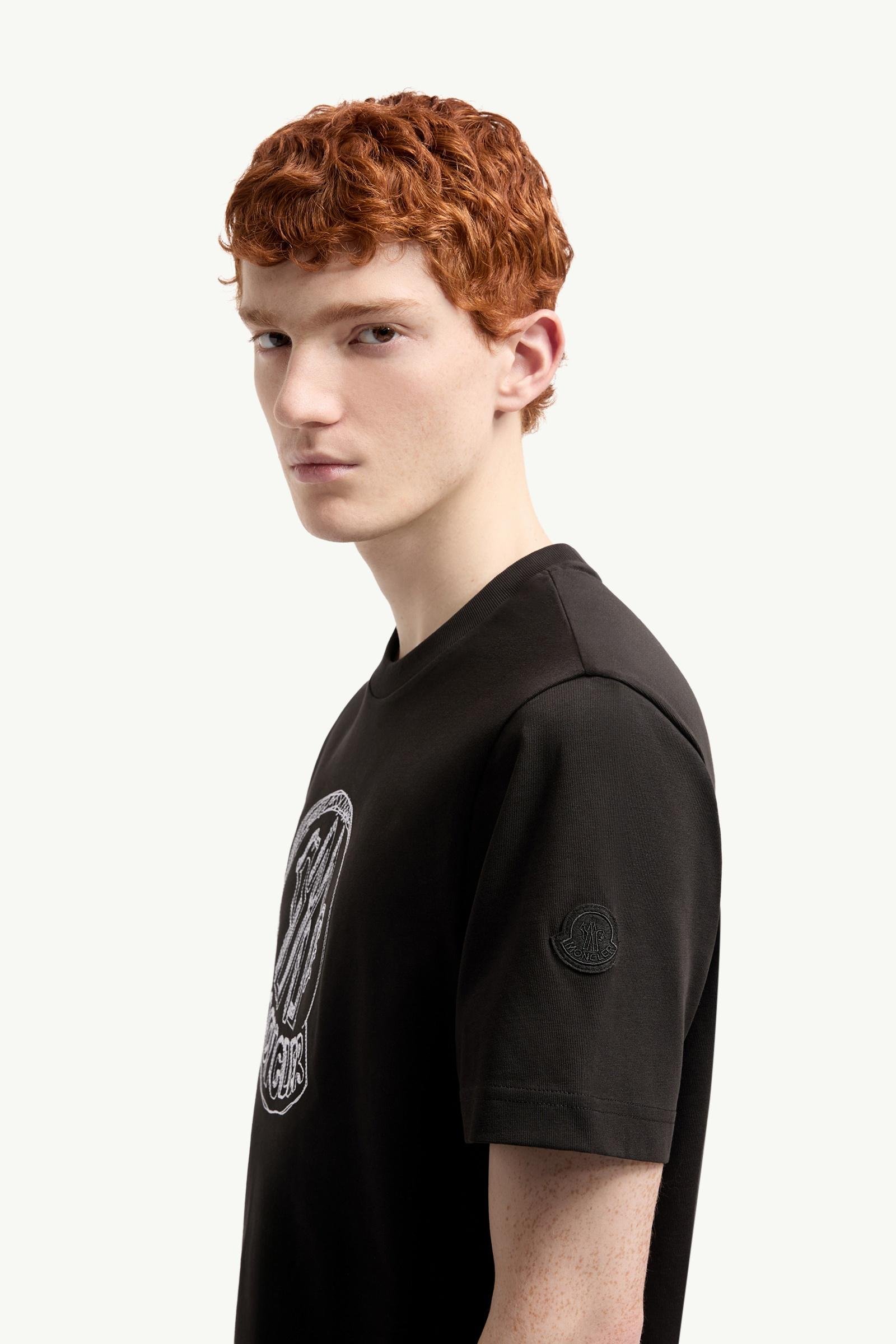 Alternative view of Sketch Embroidered Logo Cotton T-Shirt