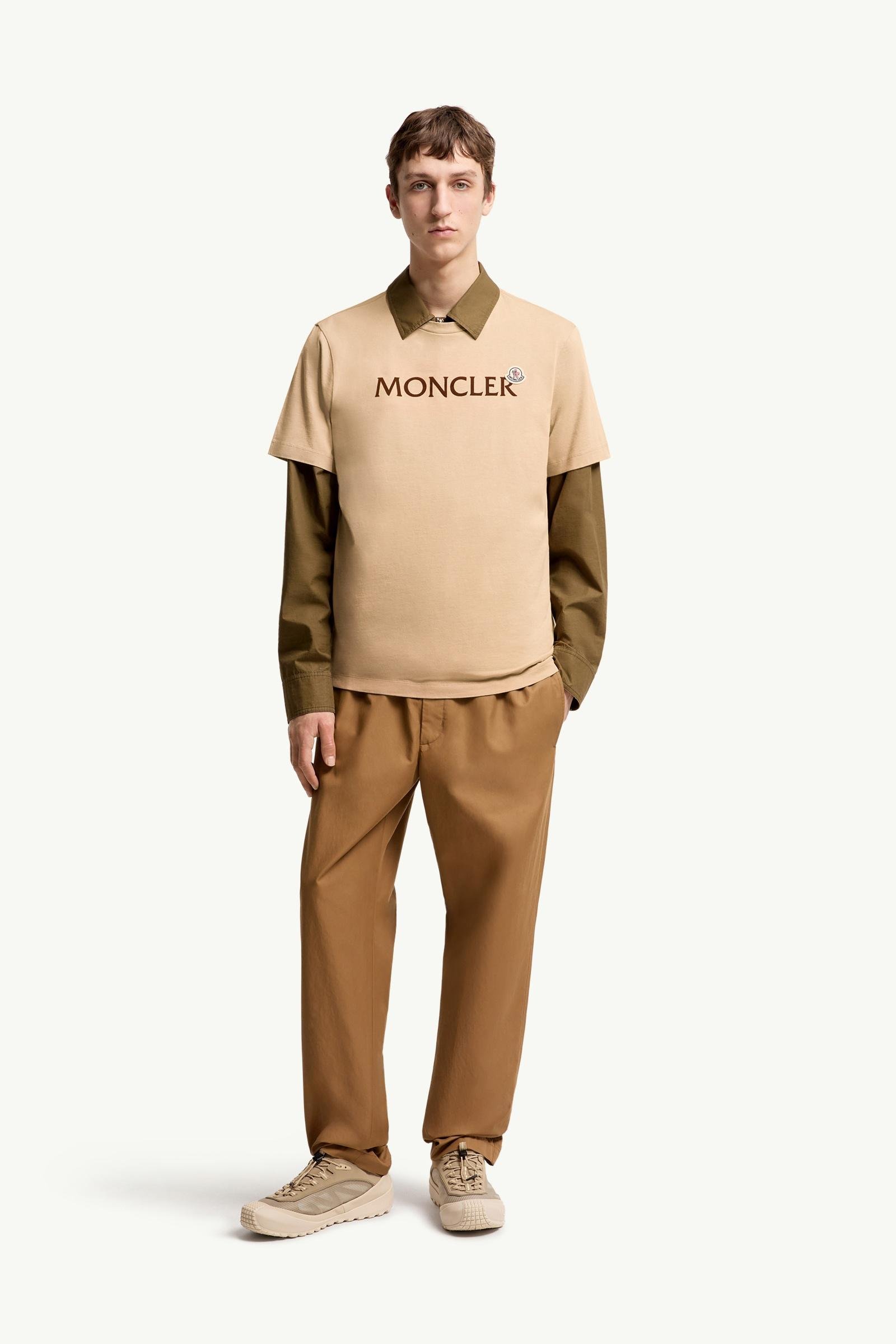 Flocked Logo Cotton T-Shirt