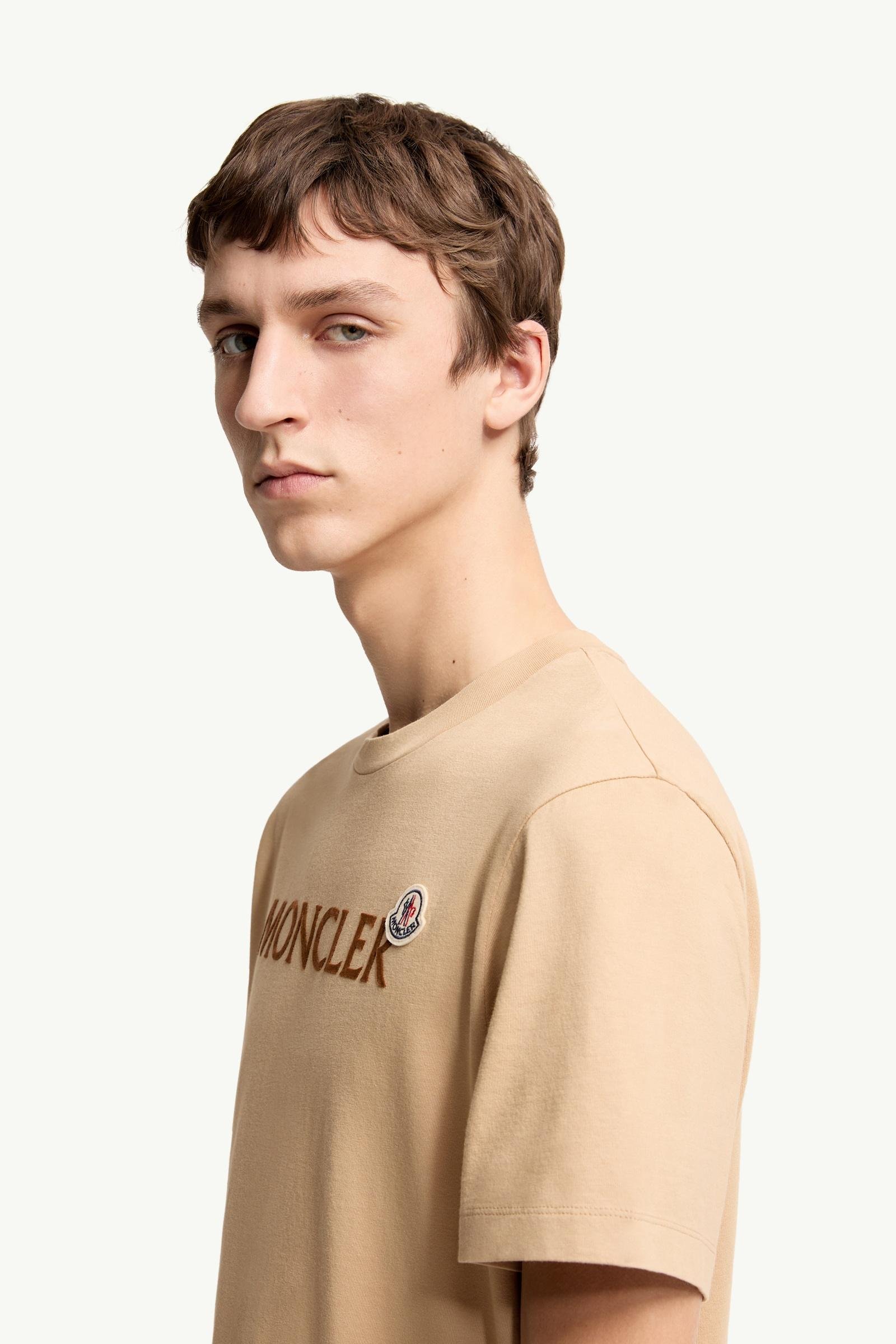 Alternative view of Flocked Logo Cotton T-Shirt