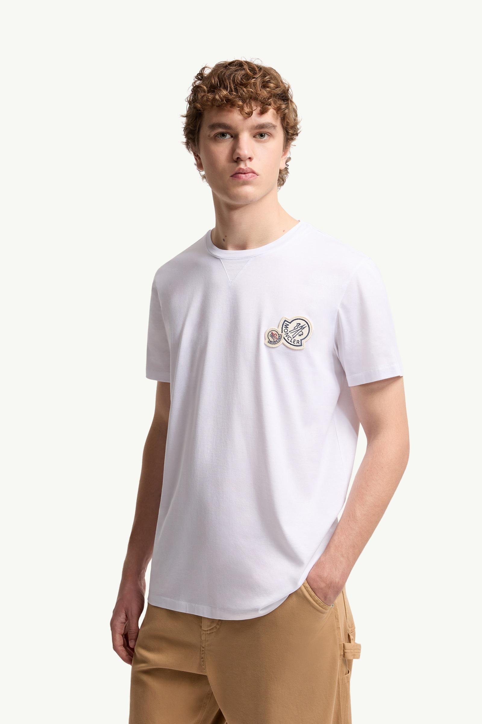 Double Logo Patch Cotton T-Shirt - 图片 4