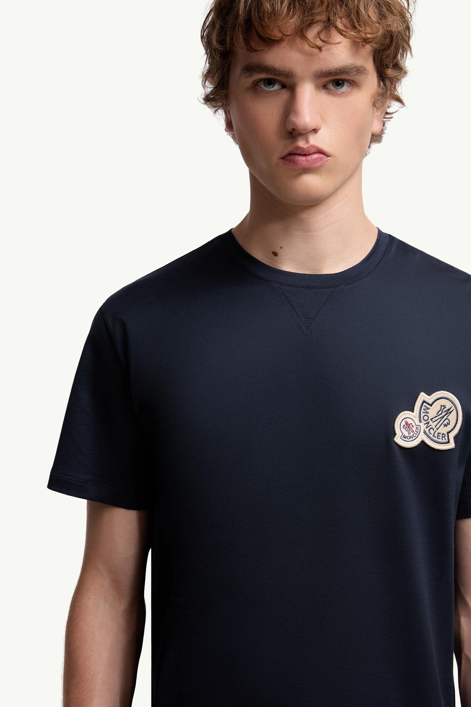 Double Logo Patch Cotton T-Shirt - 图片 6