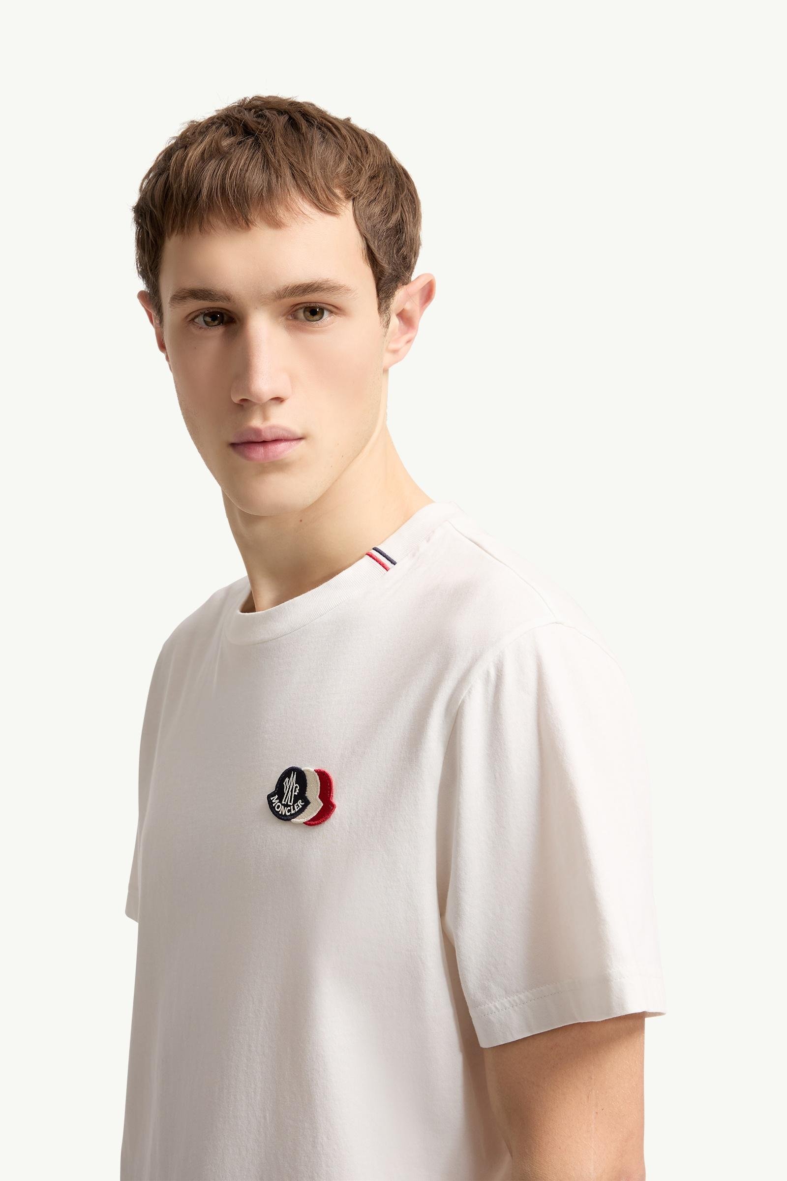 Alternative view of Embroidered Tricolor Logo Cotton T-Shirt