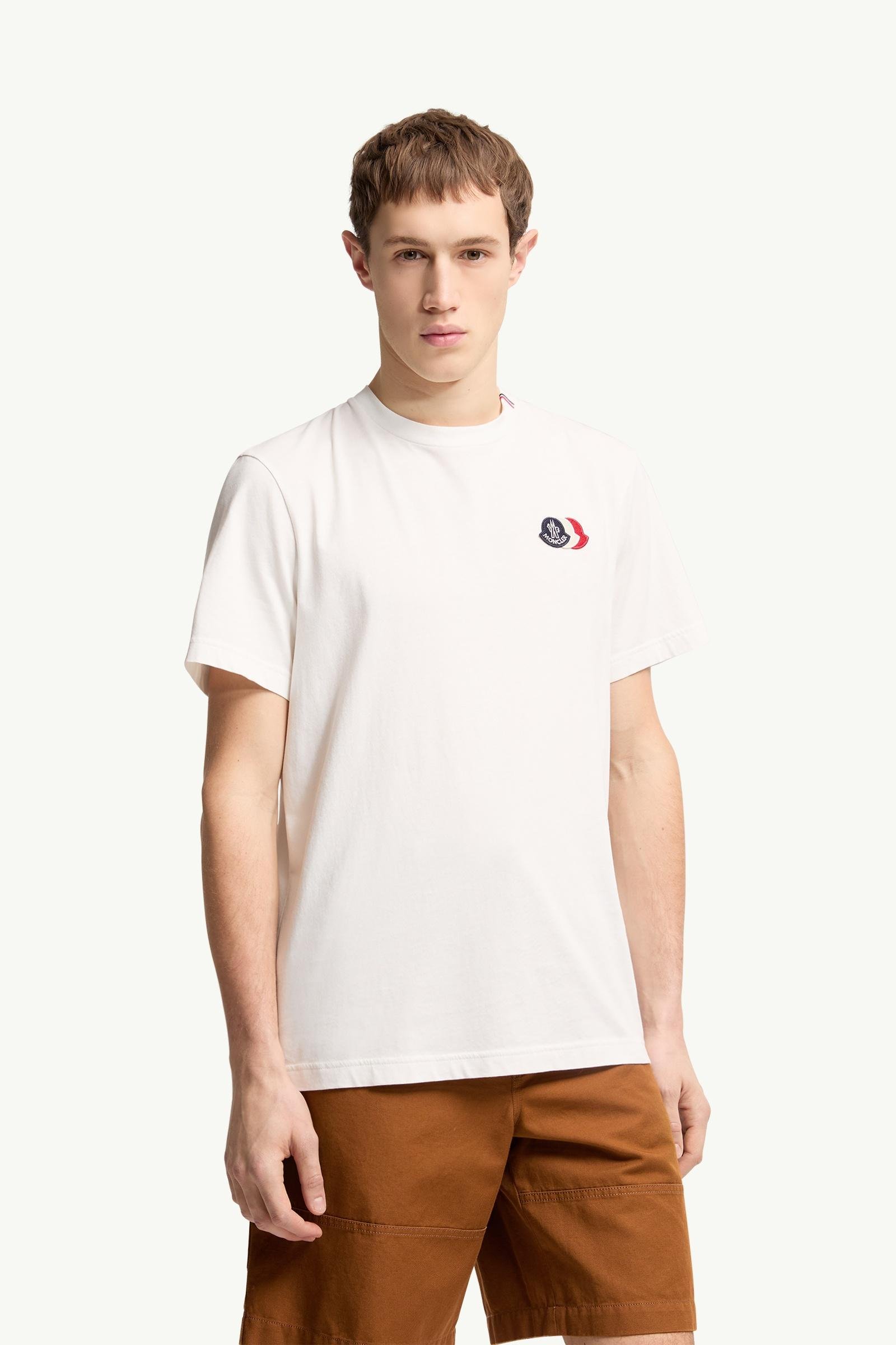 Embroidered Tricolor Logo Cotton T-Shirt - 图片 4