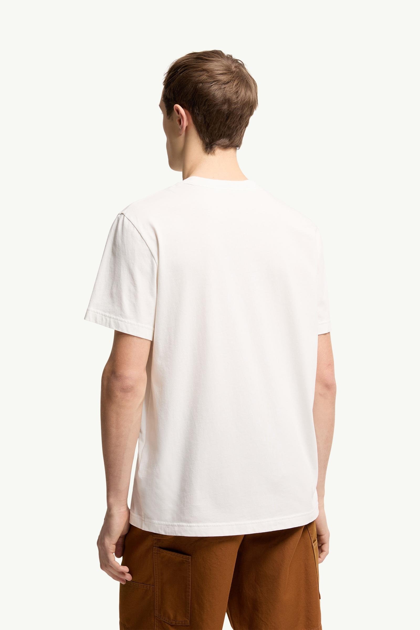 Embroidered Tricolor Logo Cotton T-Shirt - 图片 5