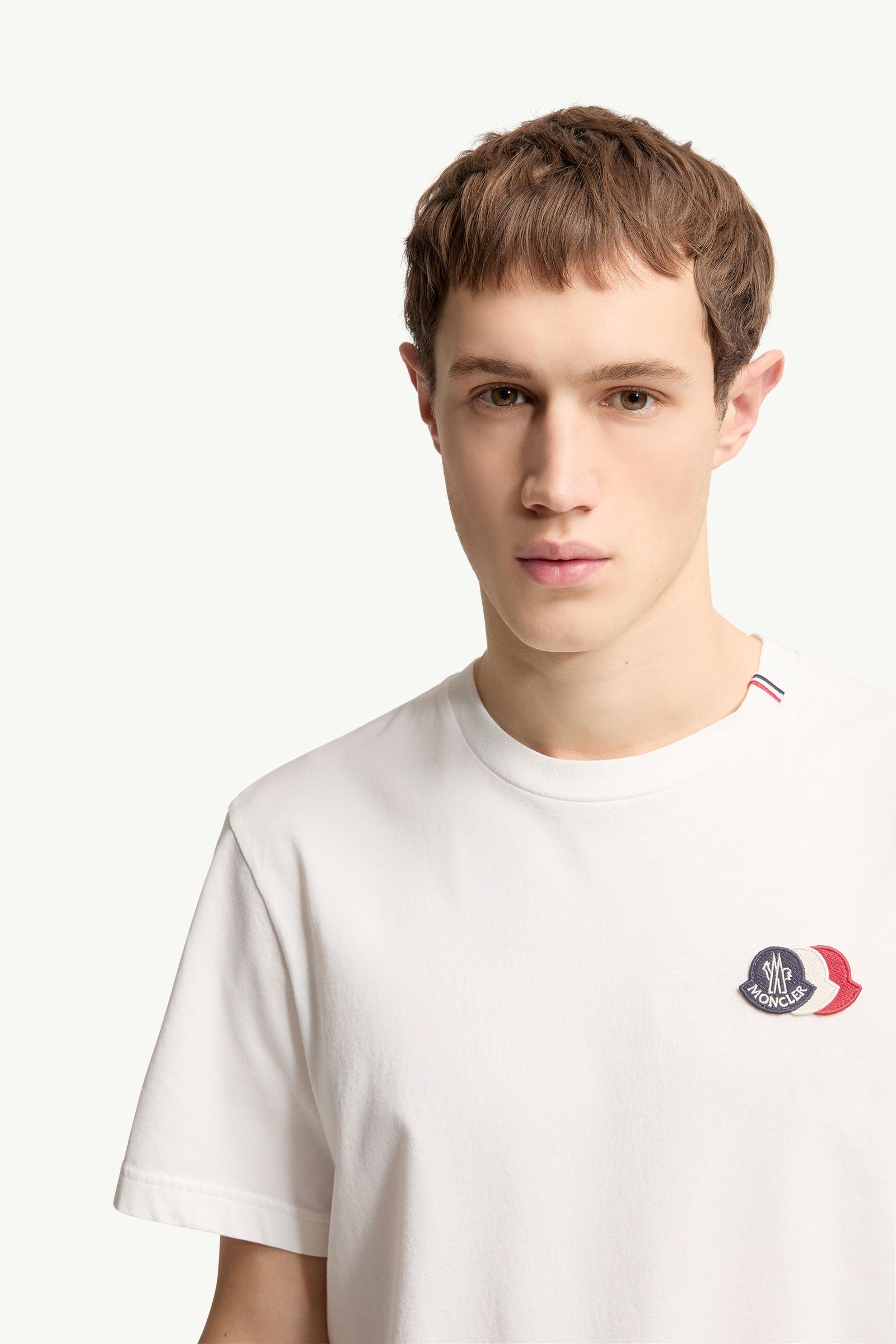Embroidered Tricolor Logo Cotton T-Shirt - 图片 6