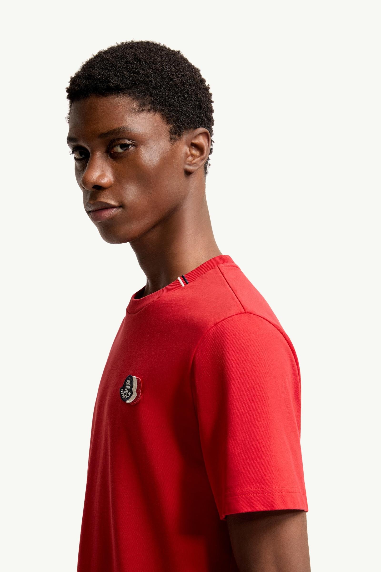 Alternative view of Embroidered Tricolor Logo Cotton T-Shirt