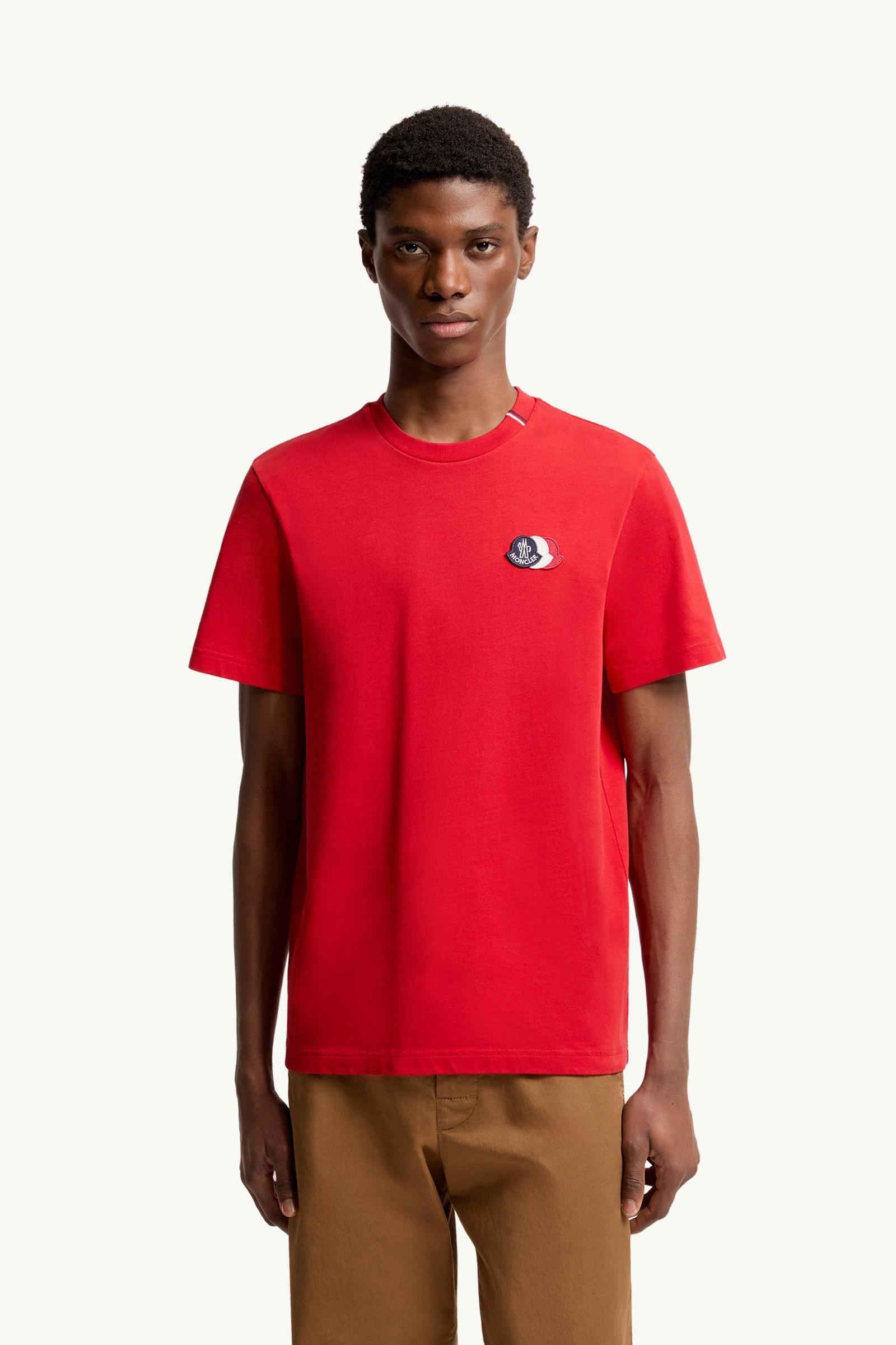 Embroidered Tricolor Logo Cotton T-Shirt - 图片 4