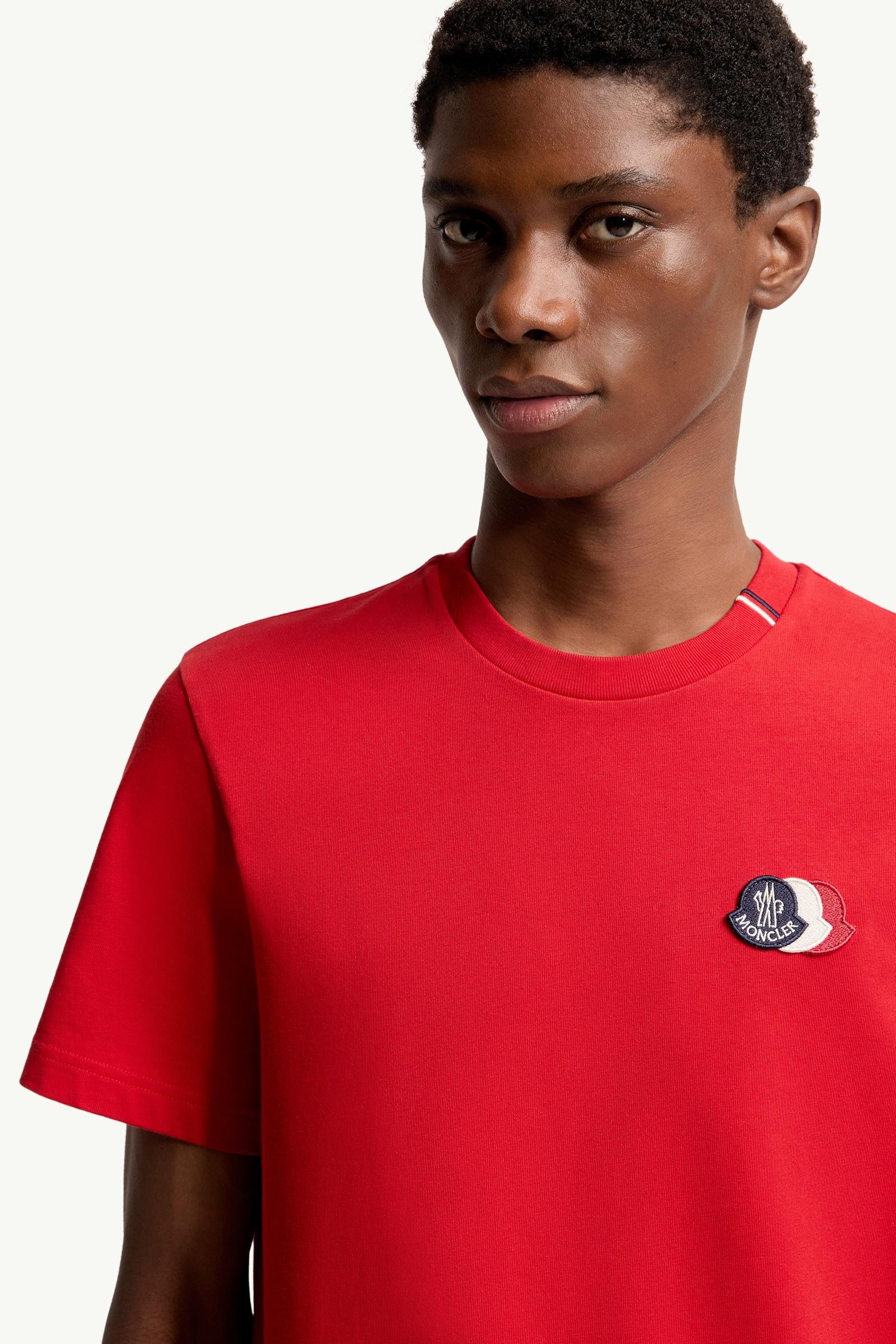 Embroidered Tricolor Logo Cotton T-Shirt - 图片 6