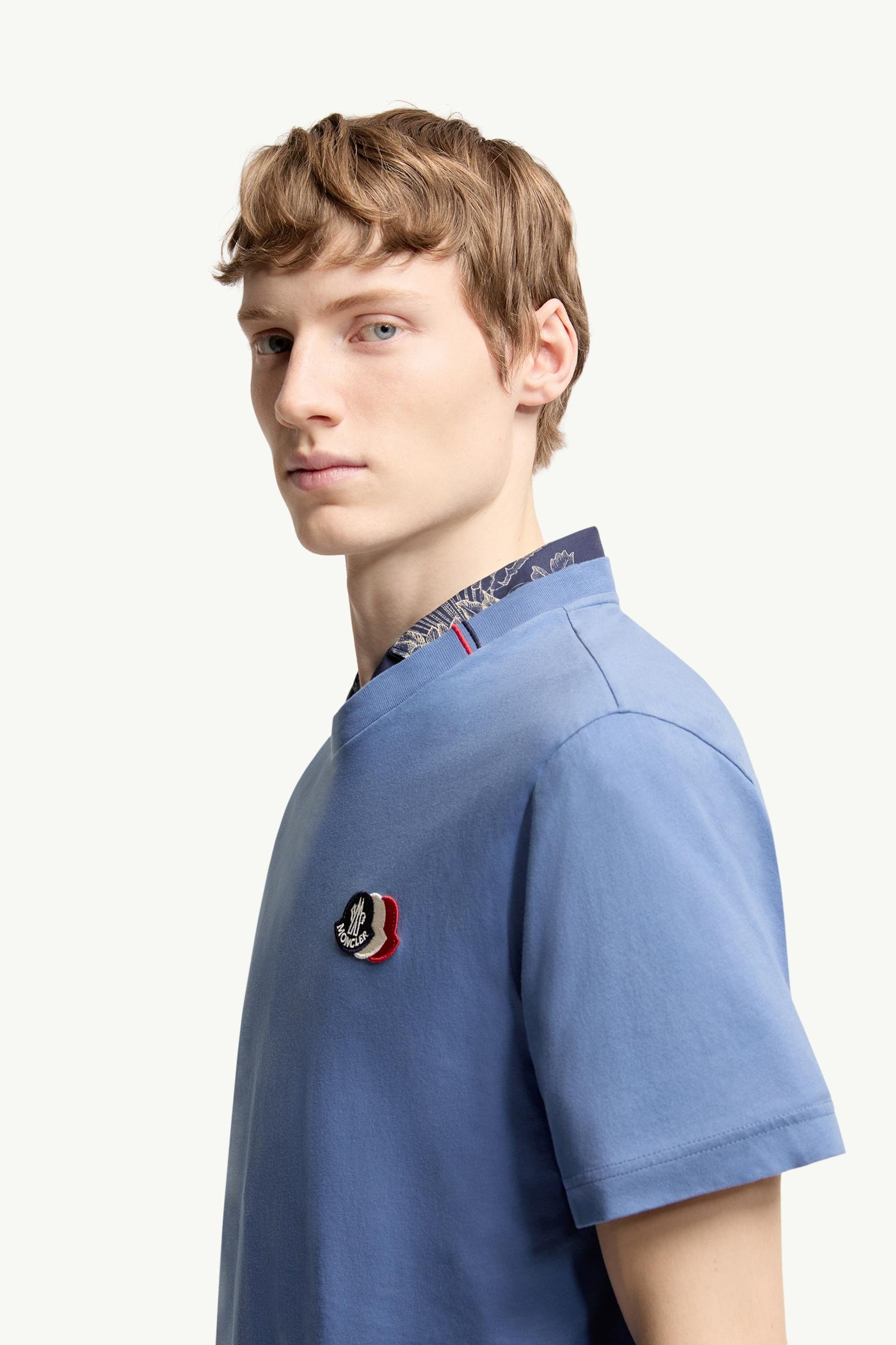 Alternative view of Embroidered Tricolor Logo Cotton T-Shirt