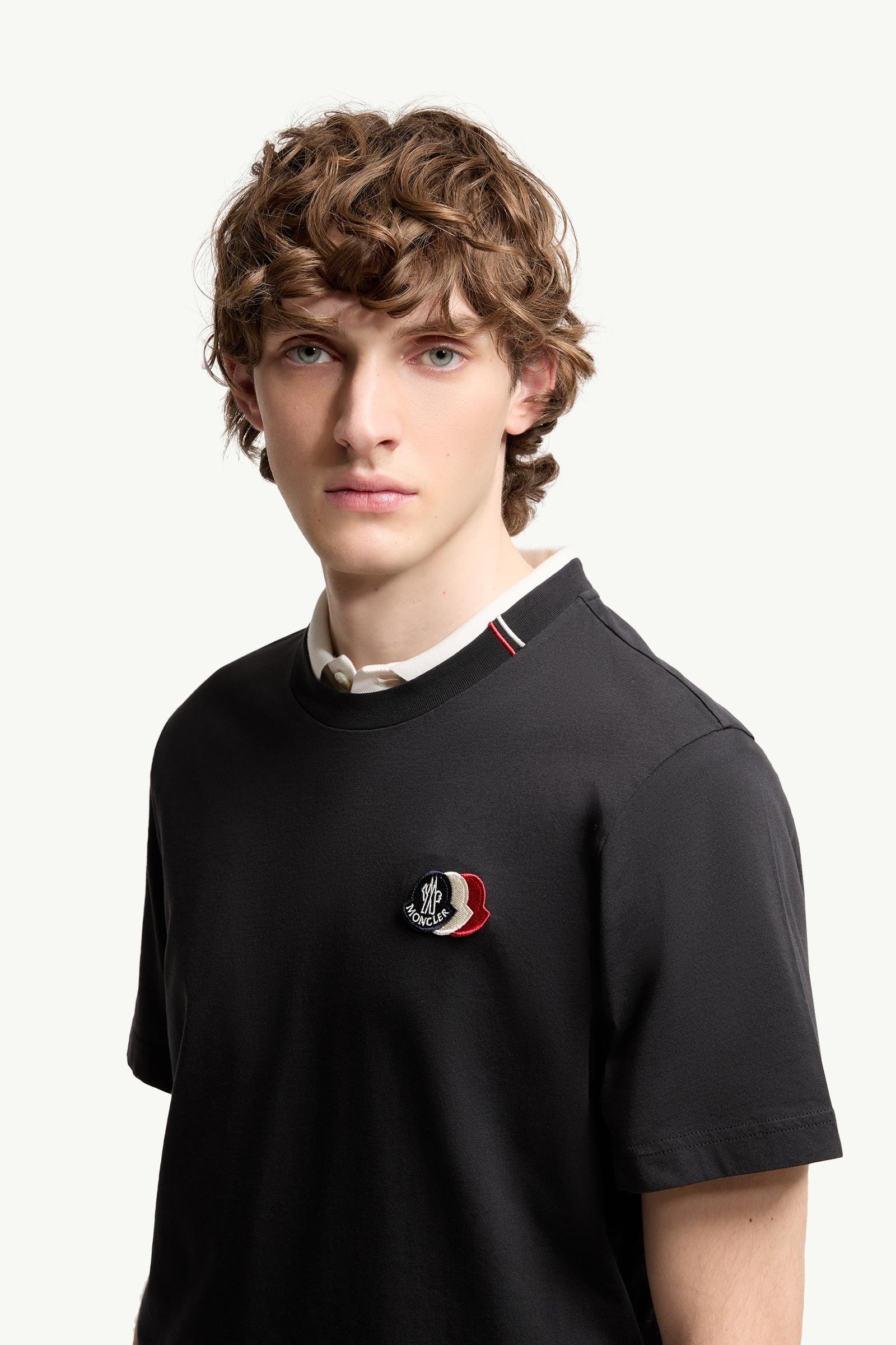 Alternative view of Embroidered Tricolor Logo Cotton T-Shirt