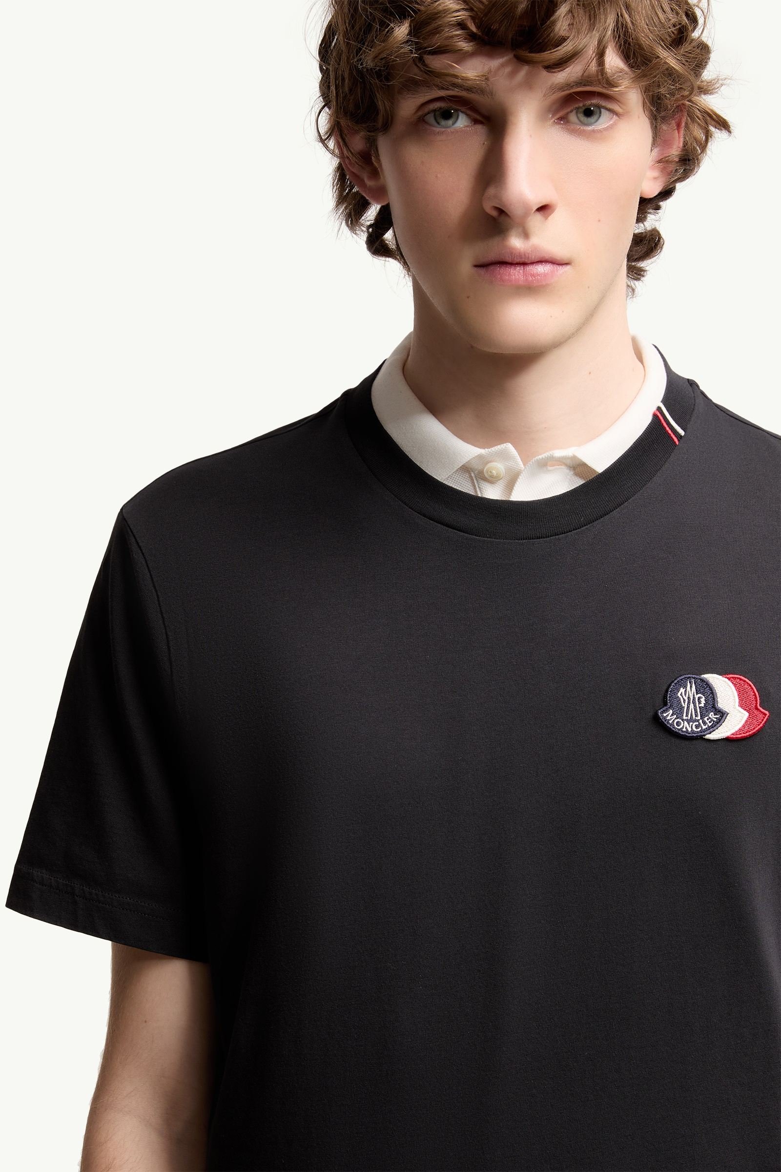 Embroidered Tricolor Logo Cotton T-Shirt - 图片 6