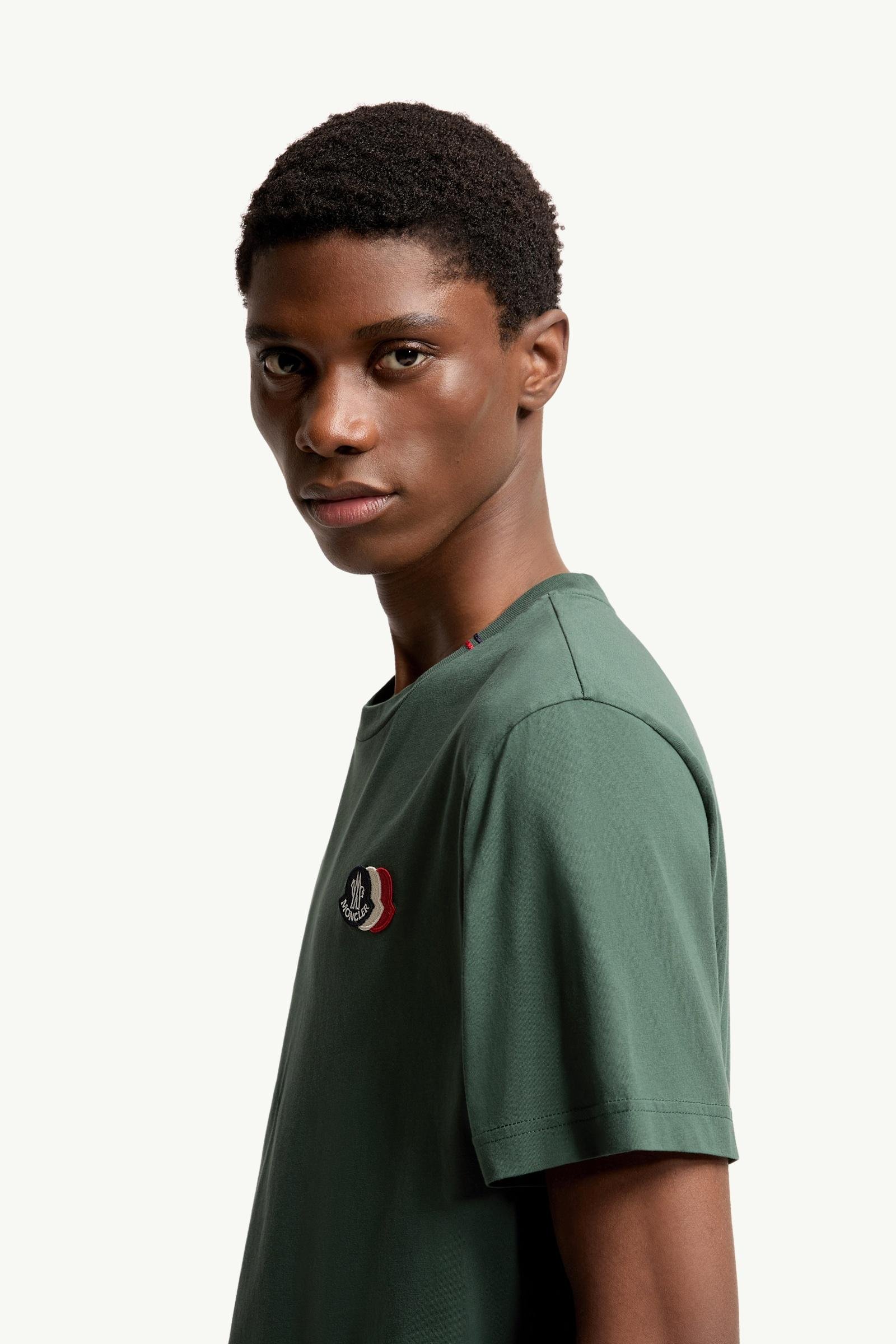 Alternative view of Embroidered Tricolor Logo Cotton T-Shirt