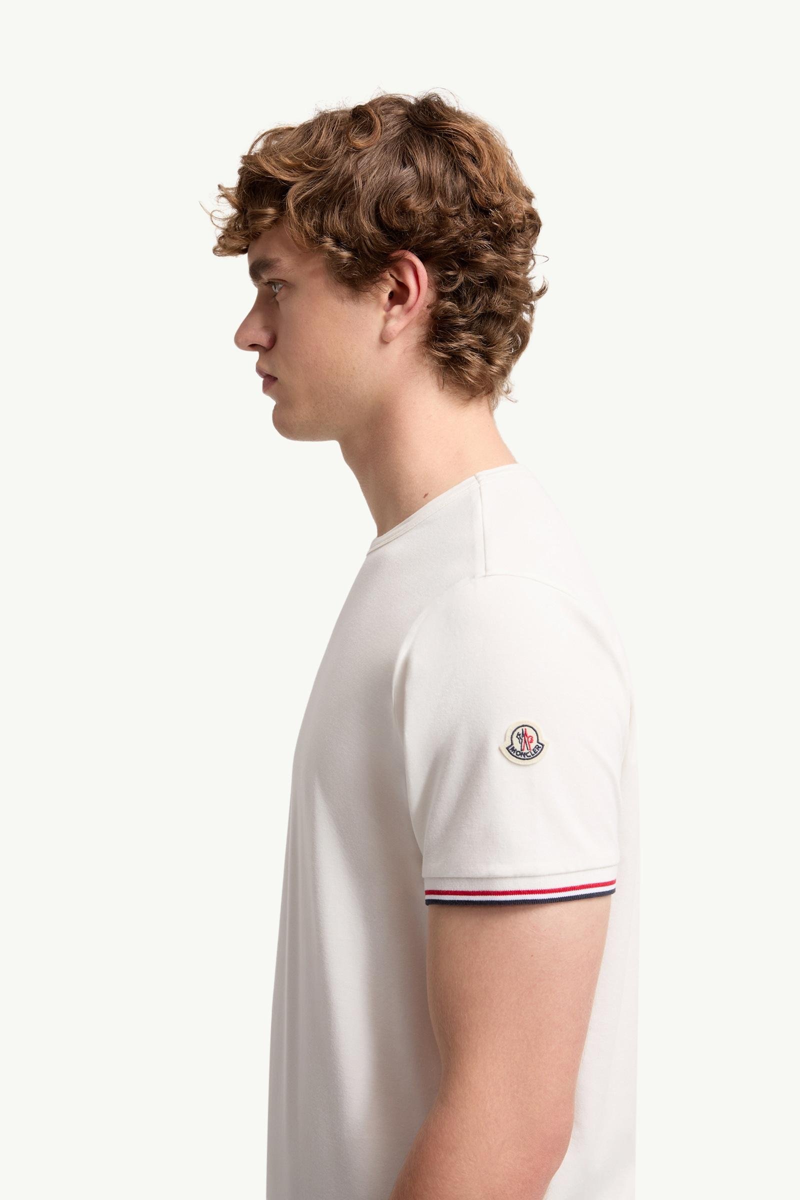 Alternative view of Tricolour-Trimmed Cotton T-Shirt