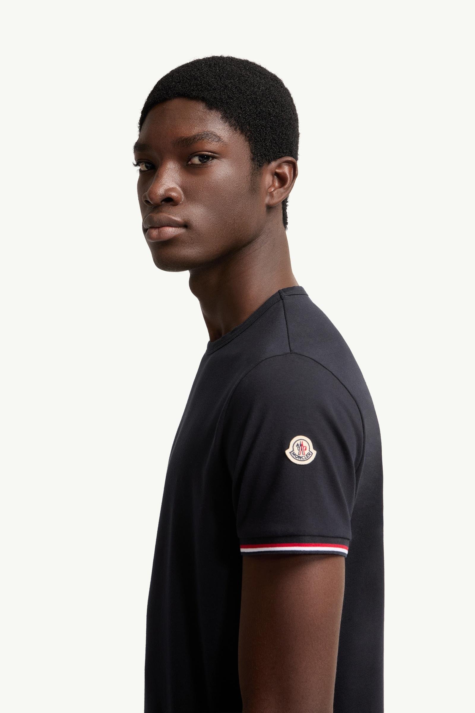 Alternative view of Tricolour-Trimmed Cotton T-Shirt