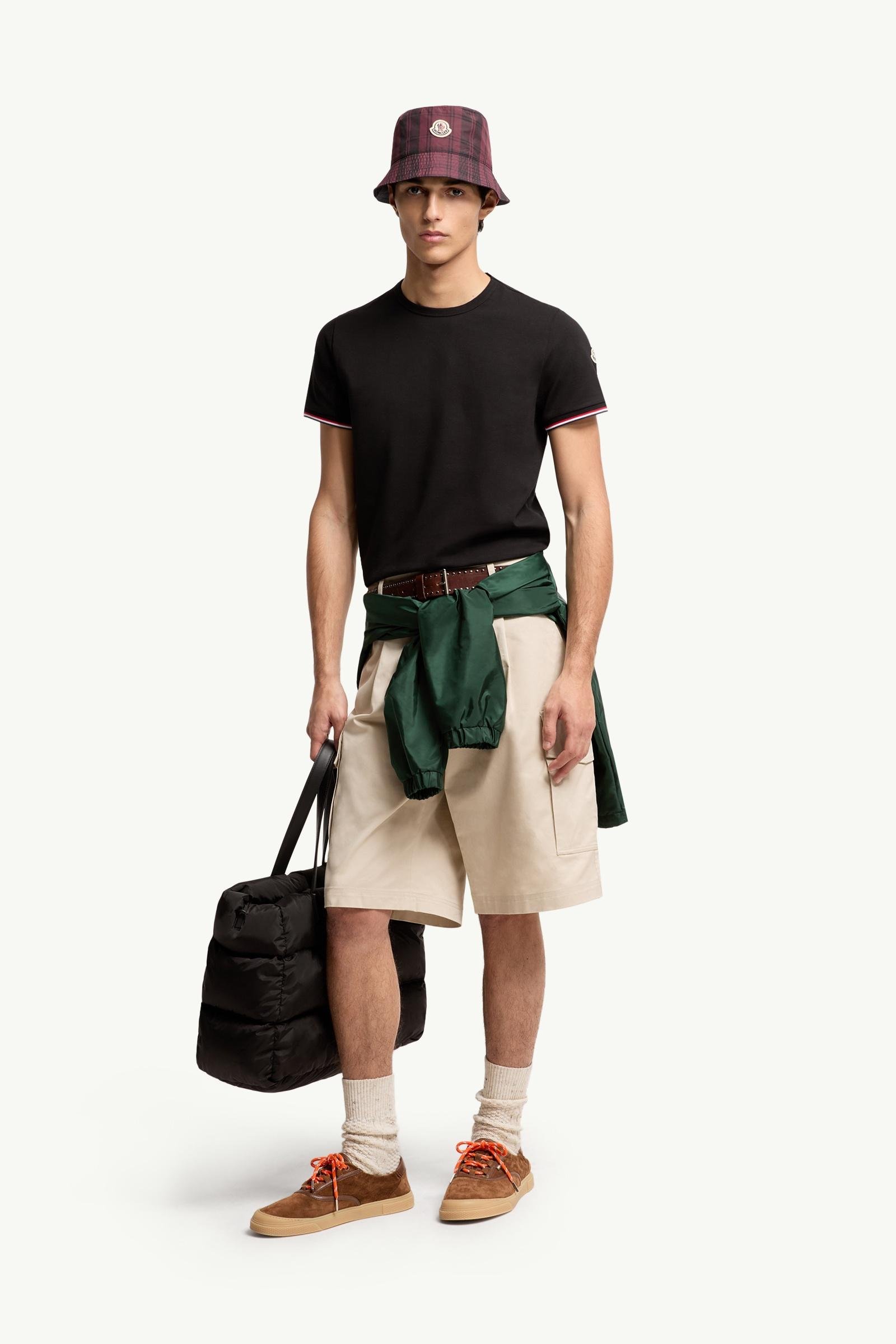 Tricolour-Trimmed Cotton T-Shirt