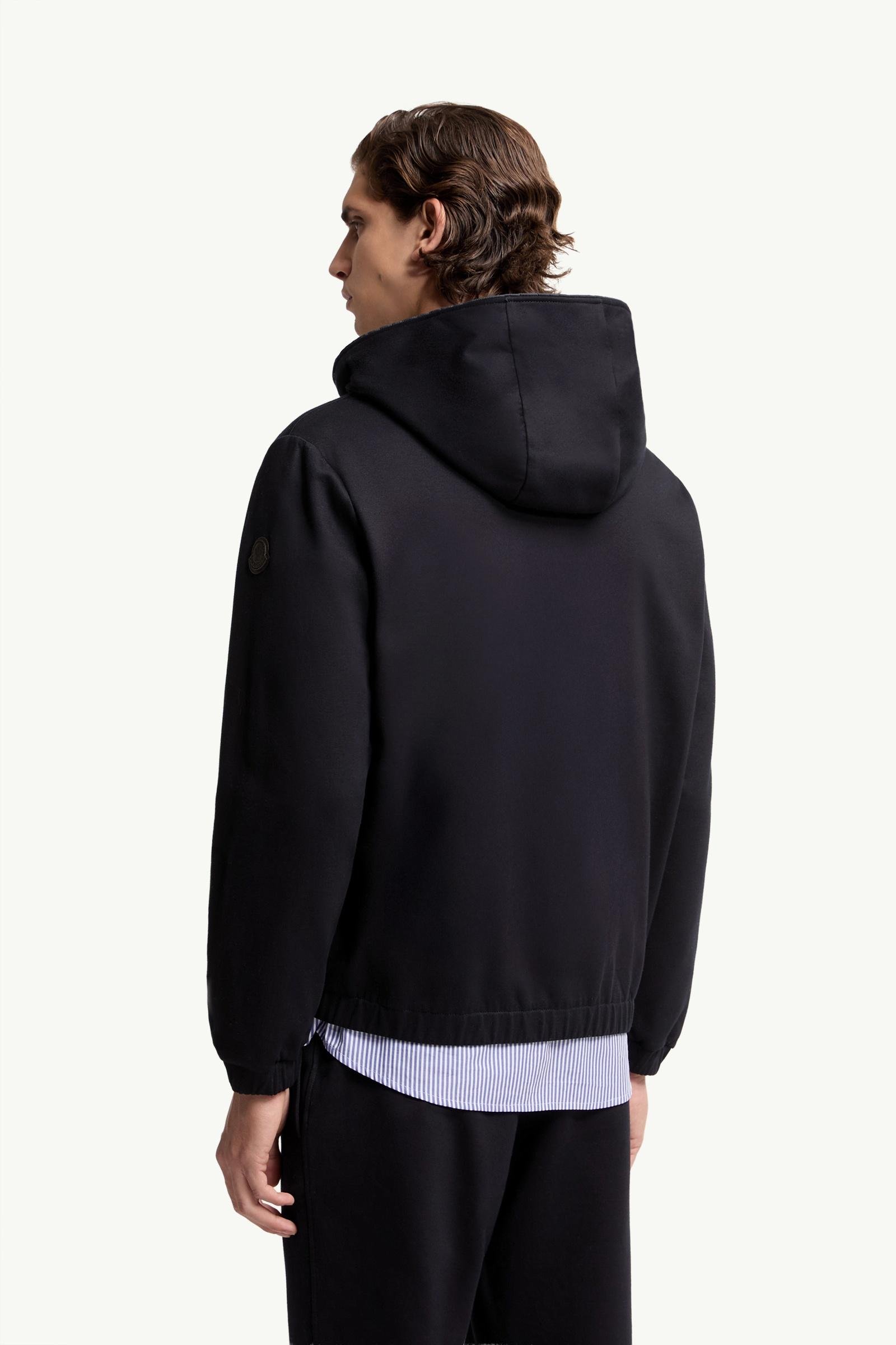 Leather Logo Cotton Blend Zip-Up Hoodie - 图片 5