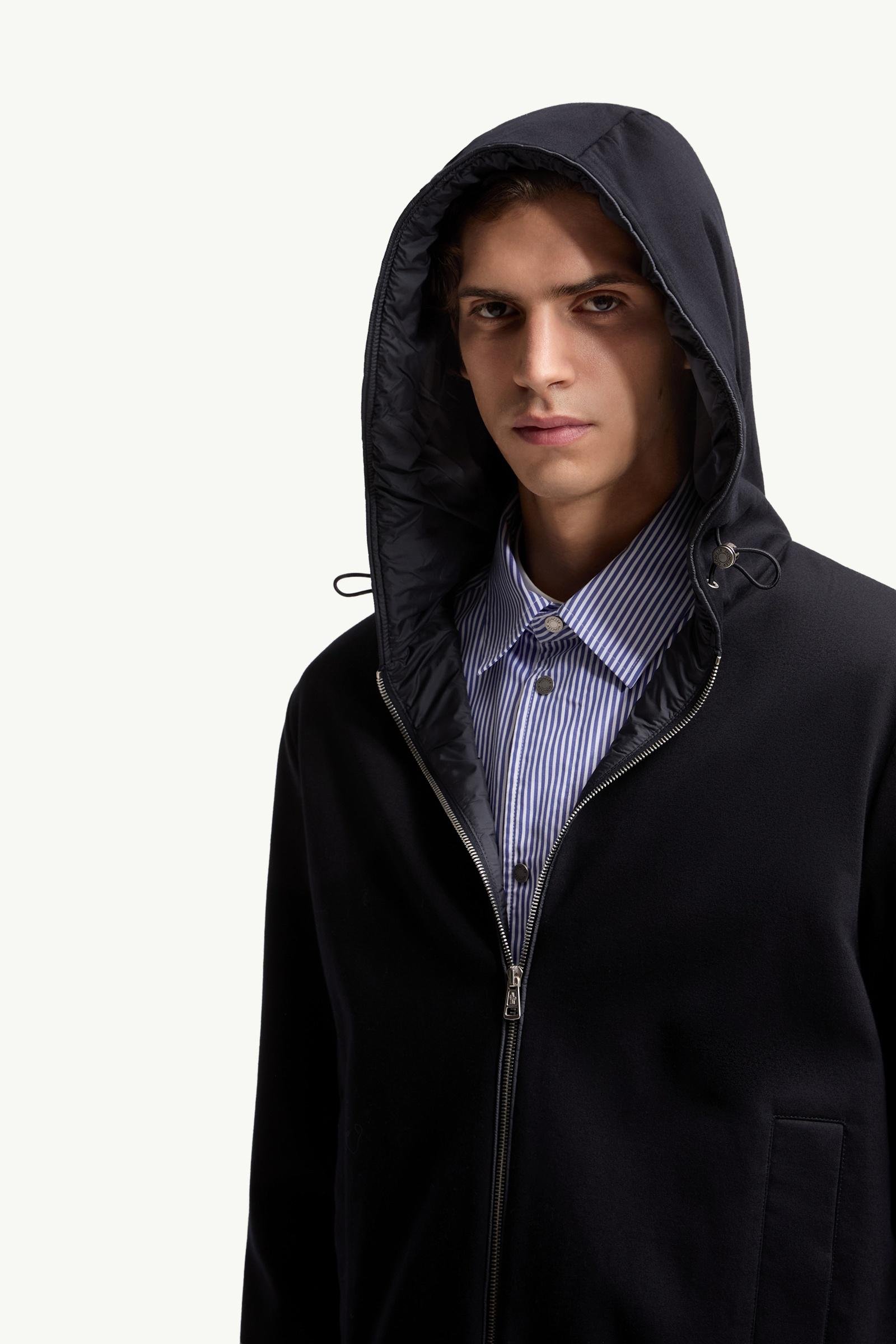 Leather Logo Cotton Blend Zip-Up Hoodie - 图片 6