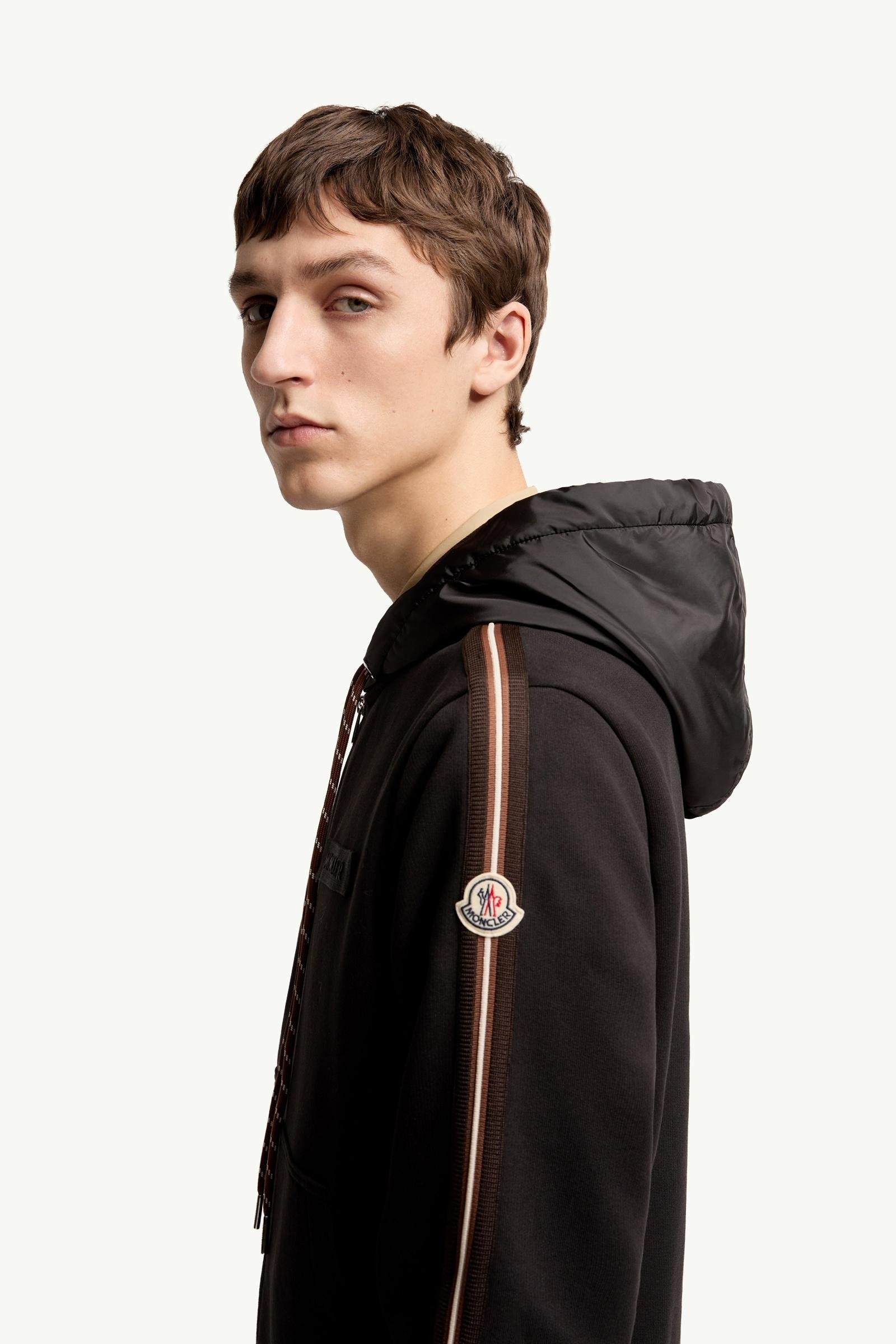 Striped Logo Cotton Hoodie - 图片 2