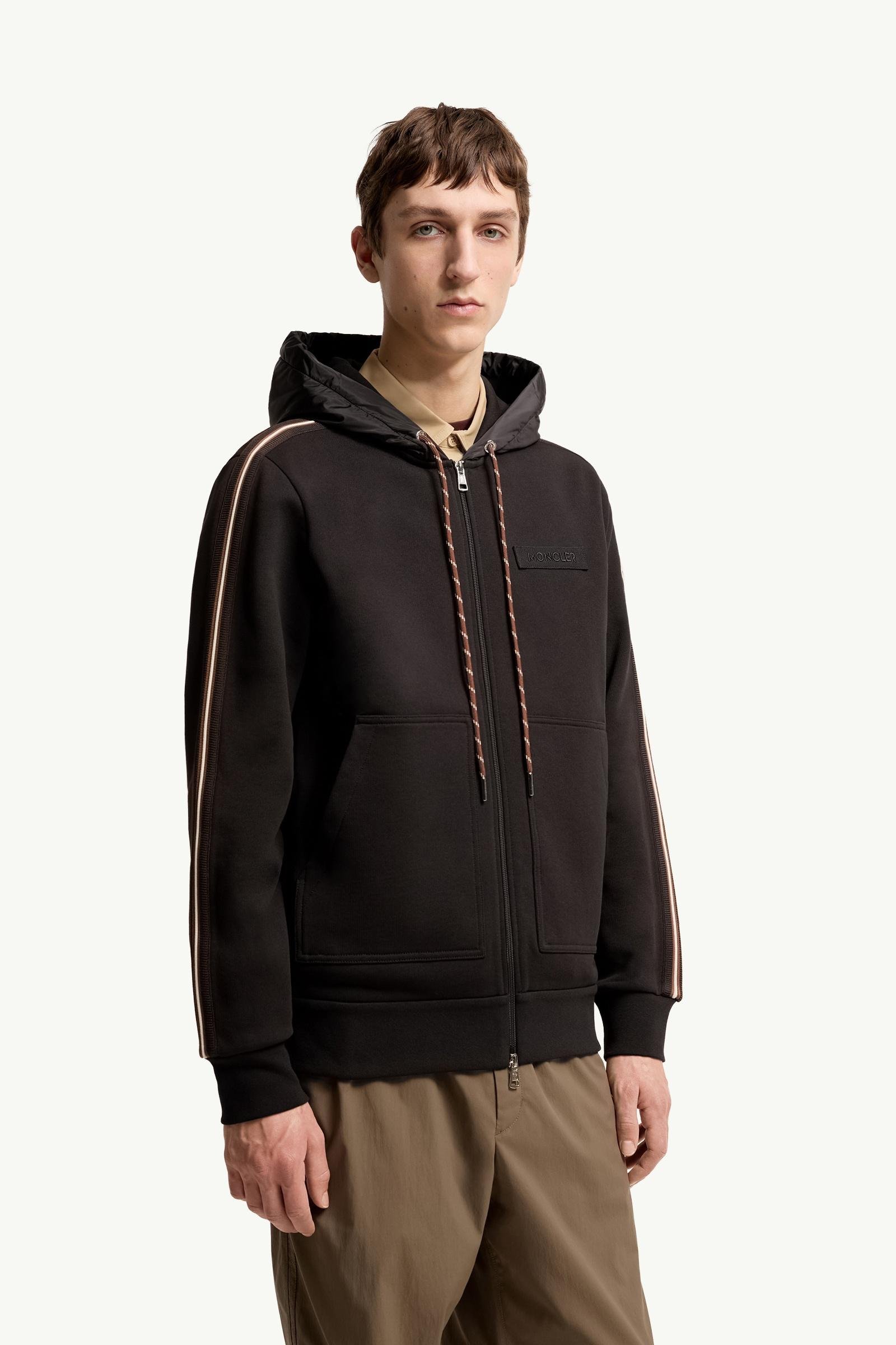 Striped Logo Cotton Hoodie - 图片 4