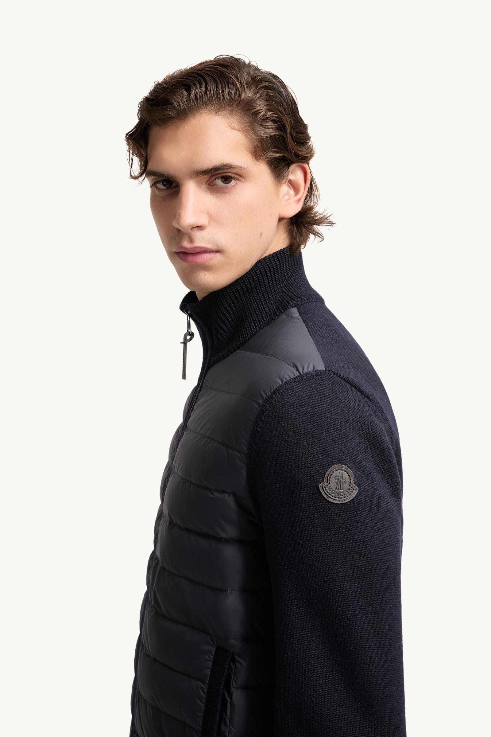 Alternative view of Padded Zip-Up Wool Cardigan