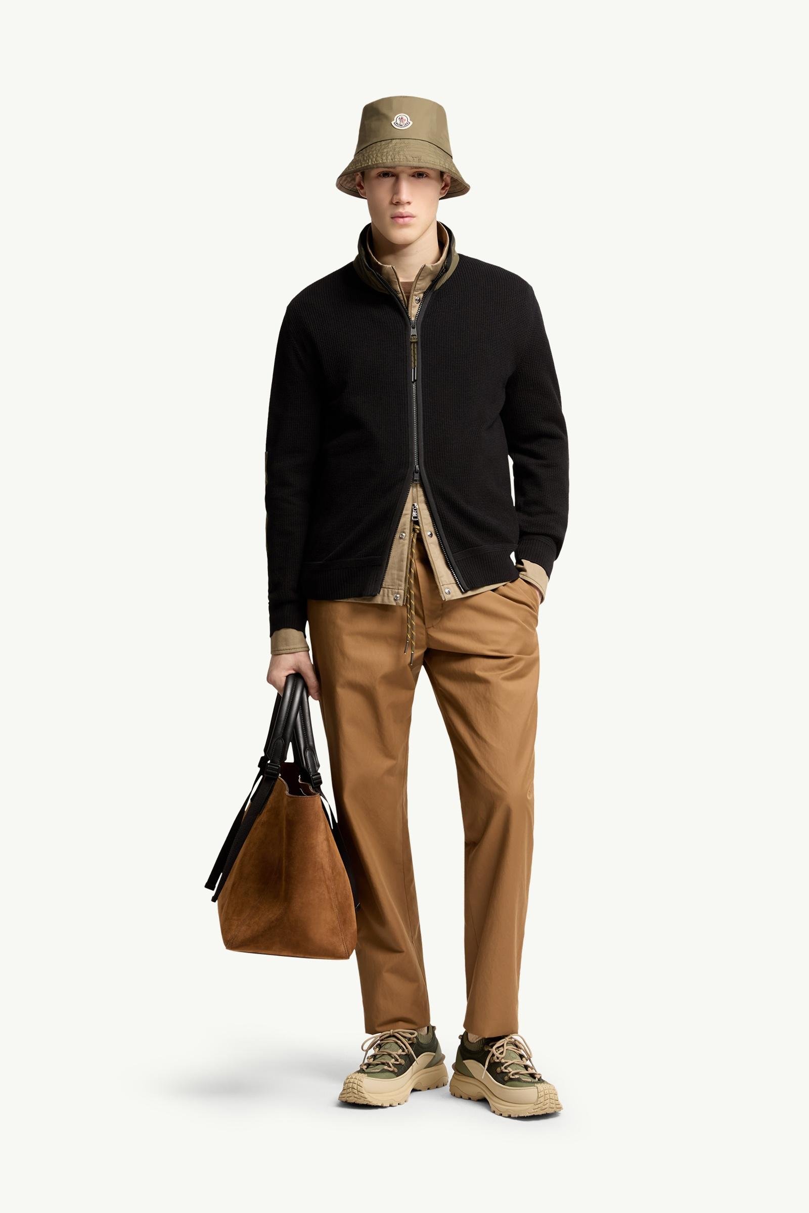 Zip-Up Cotton Cardigan