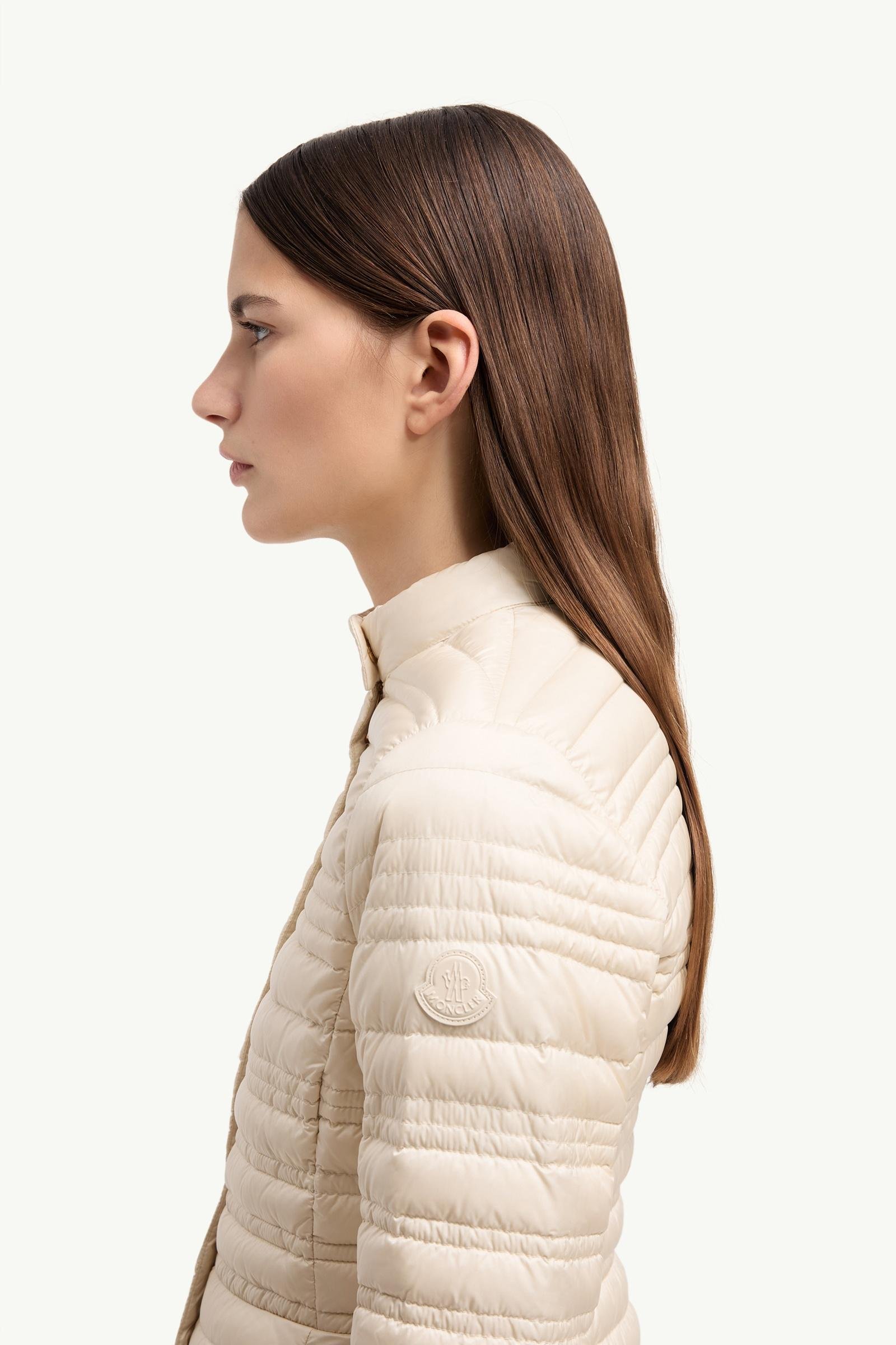 Alternative view of Cataire Striped-Quilted Down-Filled Biker Jacket